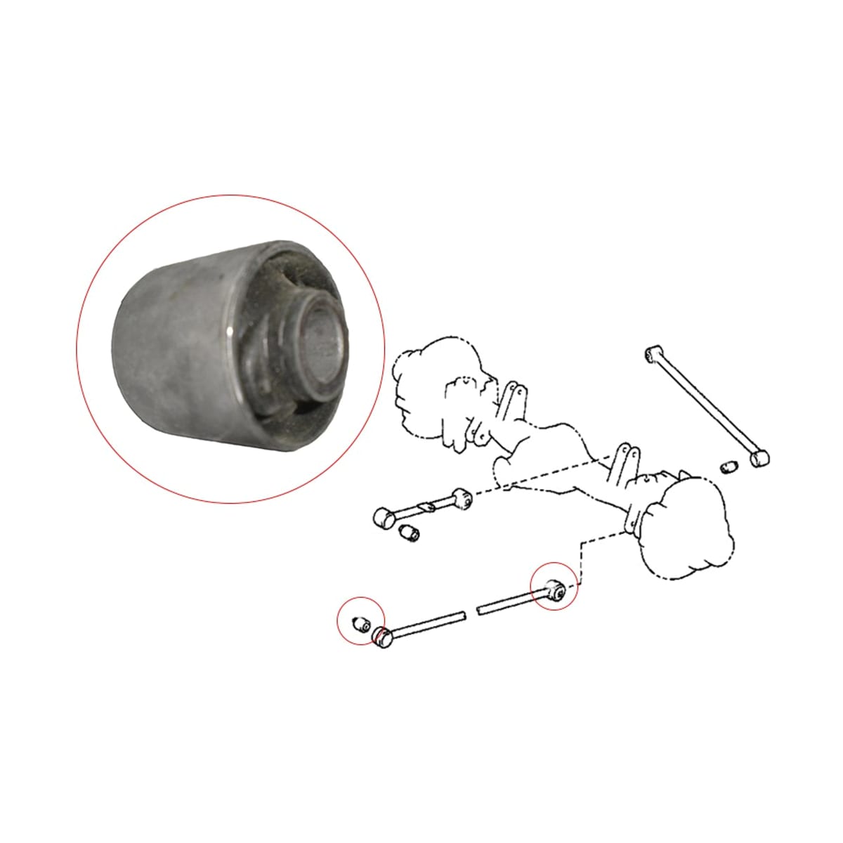 SAT Сайлентблок рычага Toyota Land Cruiser (J80) 89-97 / Highlander 07-13 ST4870260040