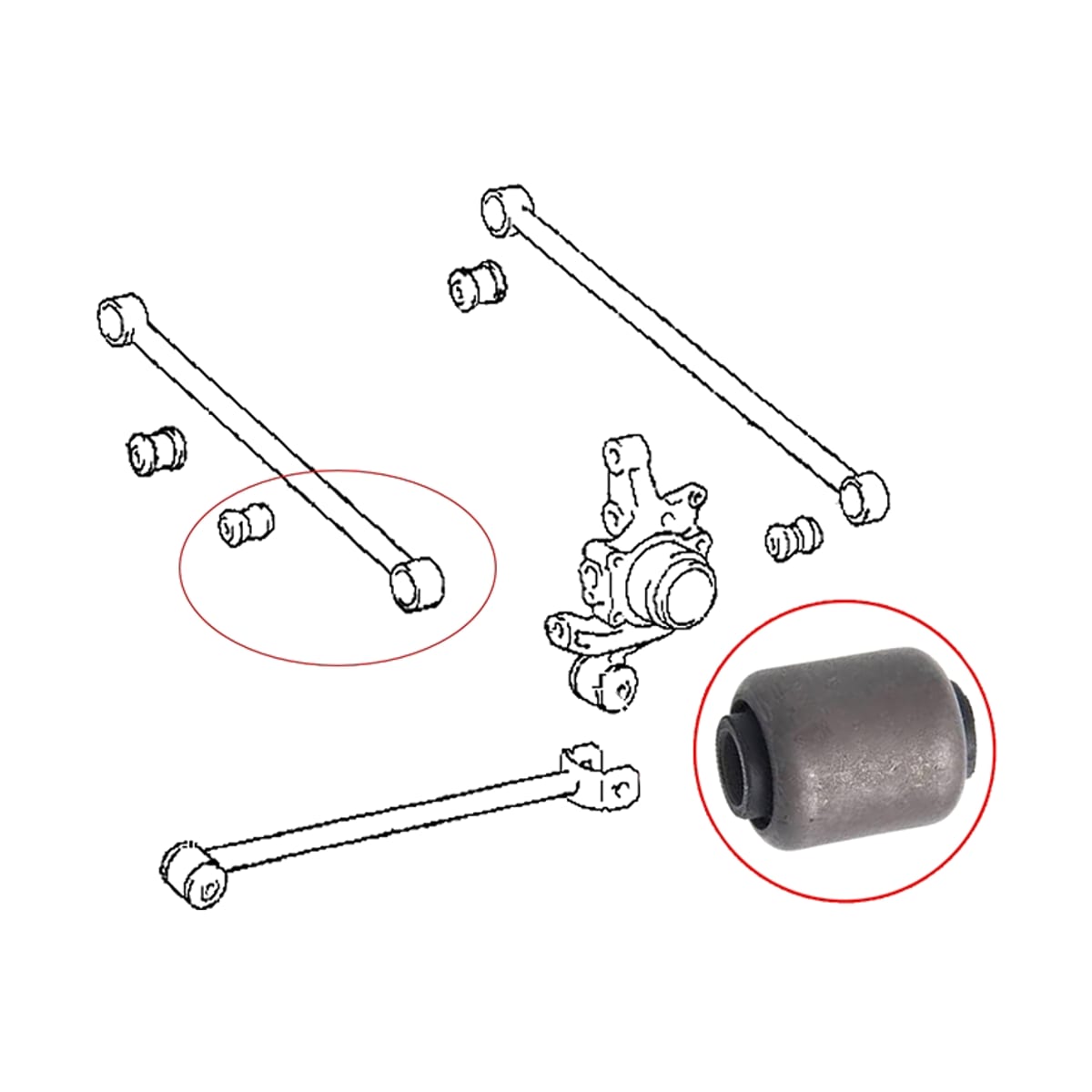 SAT Сайлентблок цапфы Toyota Caldina (T190,T210) 92-02 / Camry 86-11 ST4871021020U
