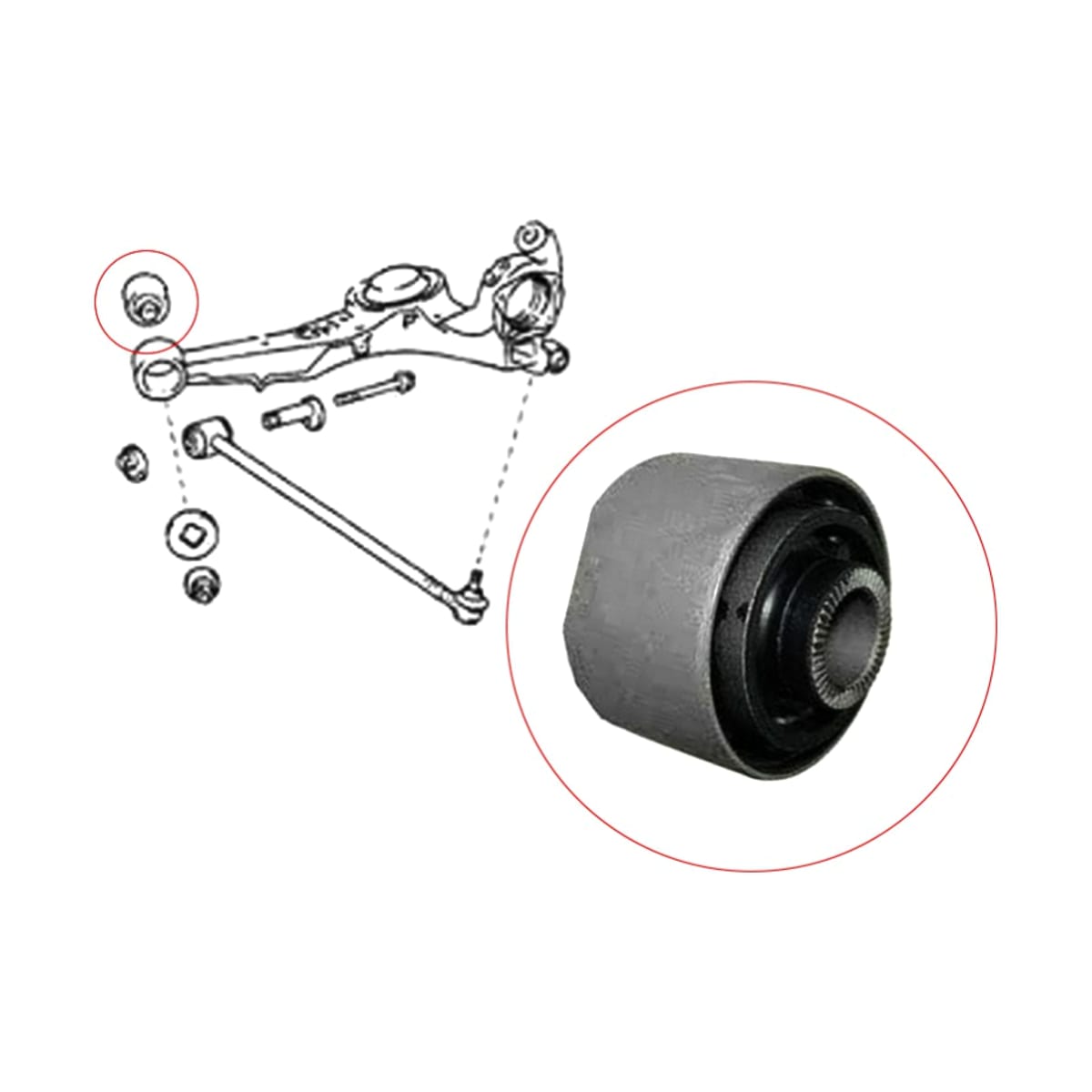 SAT Сайлентблок рычага Toyota RAV4 (XA10) 94-00 ST4872542011