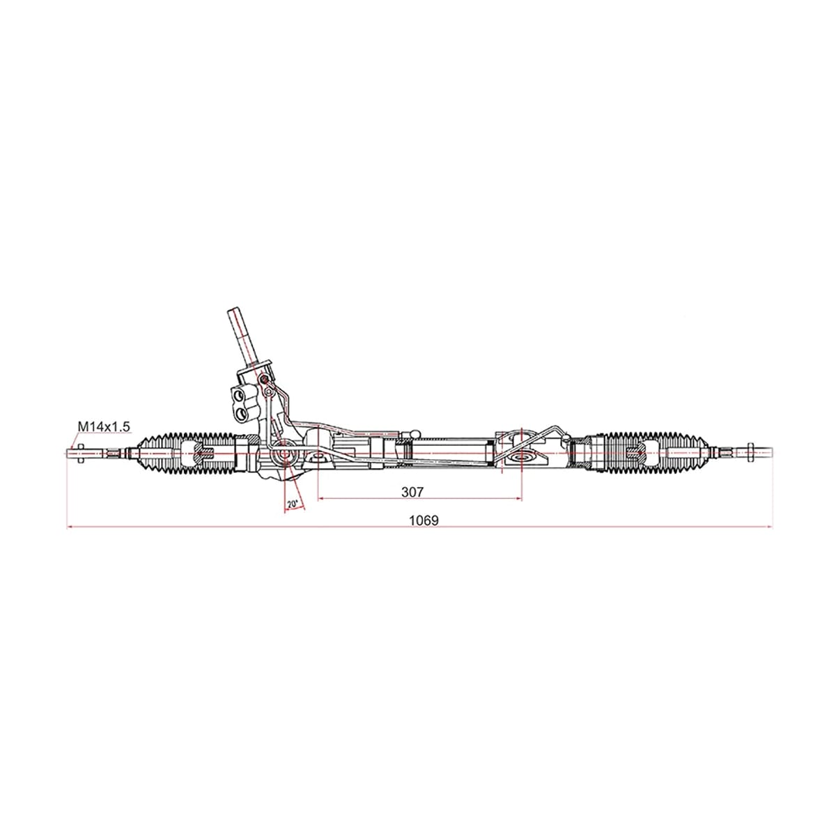 SAT Рейка рулевая Nissan Terrano 14-22 / Renault Duster 10-21 (Левый руль)
