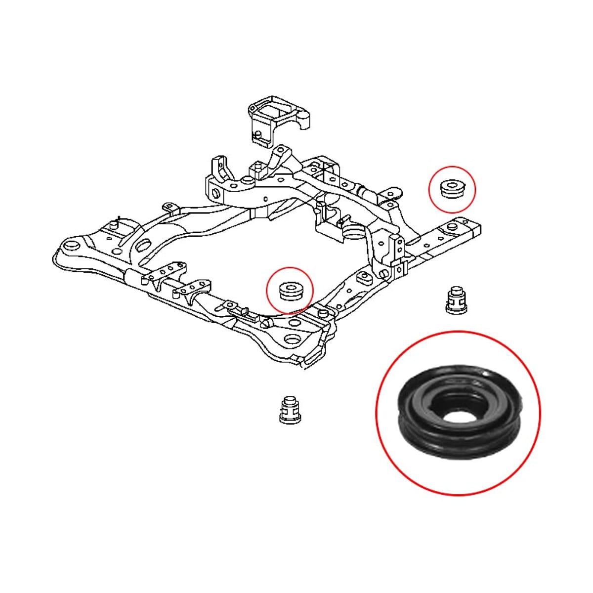 Деталь Сайлентблок Honda Accord 02-08 / Acura TL 03-08 SAT