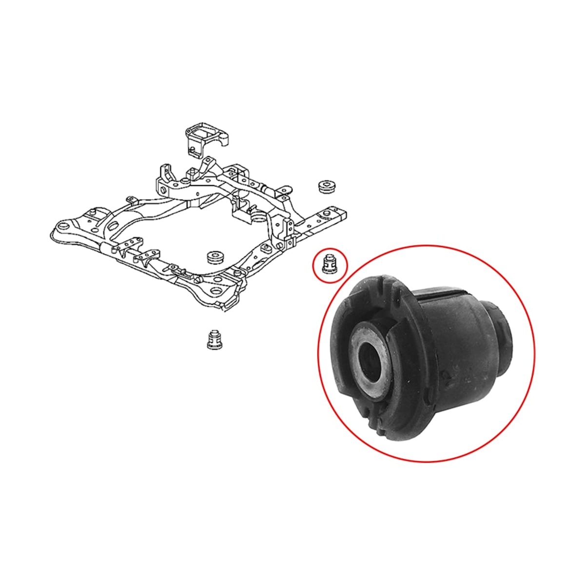 Деталь Сайлентблок Honda Accord 02-08 / Acura TL 03-08 SAT