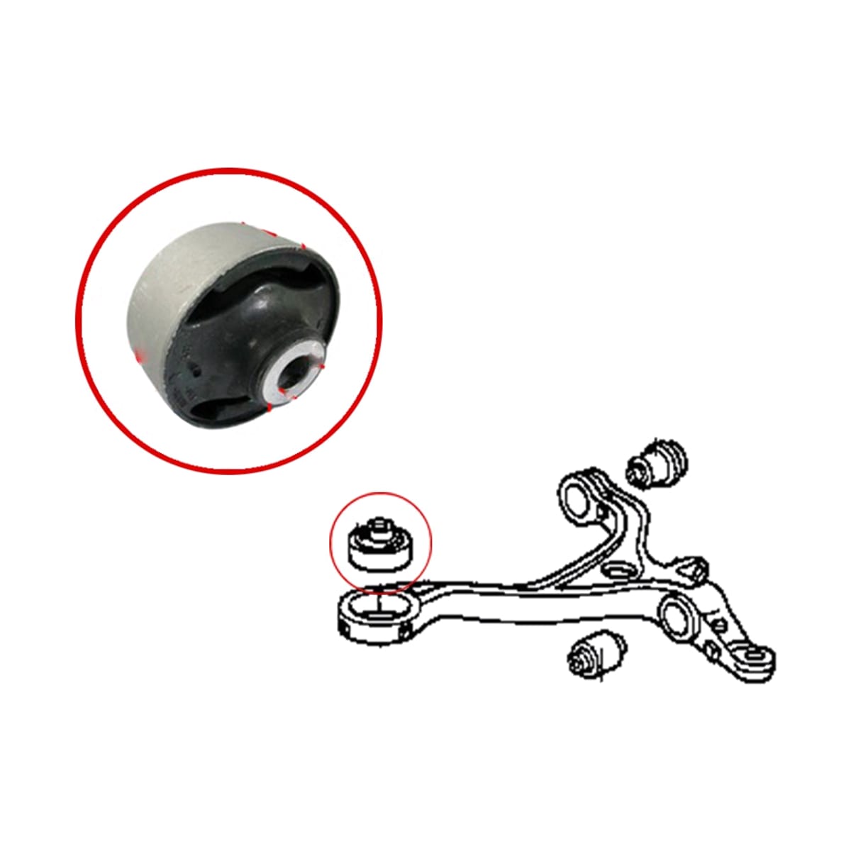Деталь Сайлентблок рычага Honda Accord 08-13 / Acura TSX 08-14 SAT
