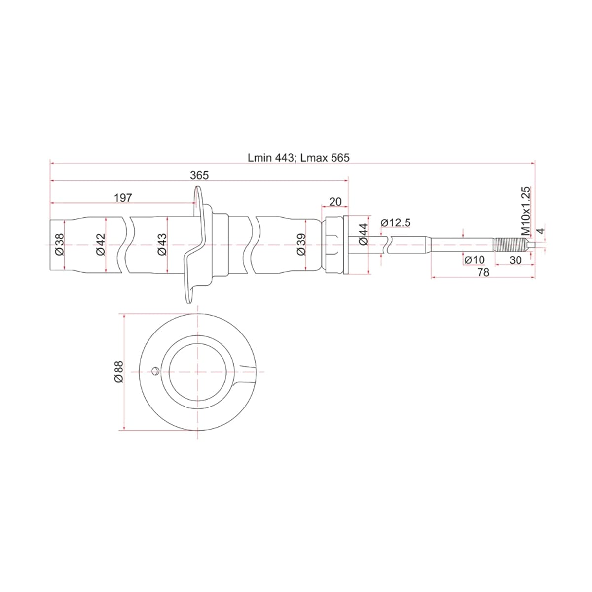 SAT Стойка передняя Honda Accord 97-03 (Справа=Слева) ST51605S1AG22