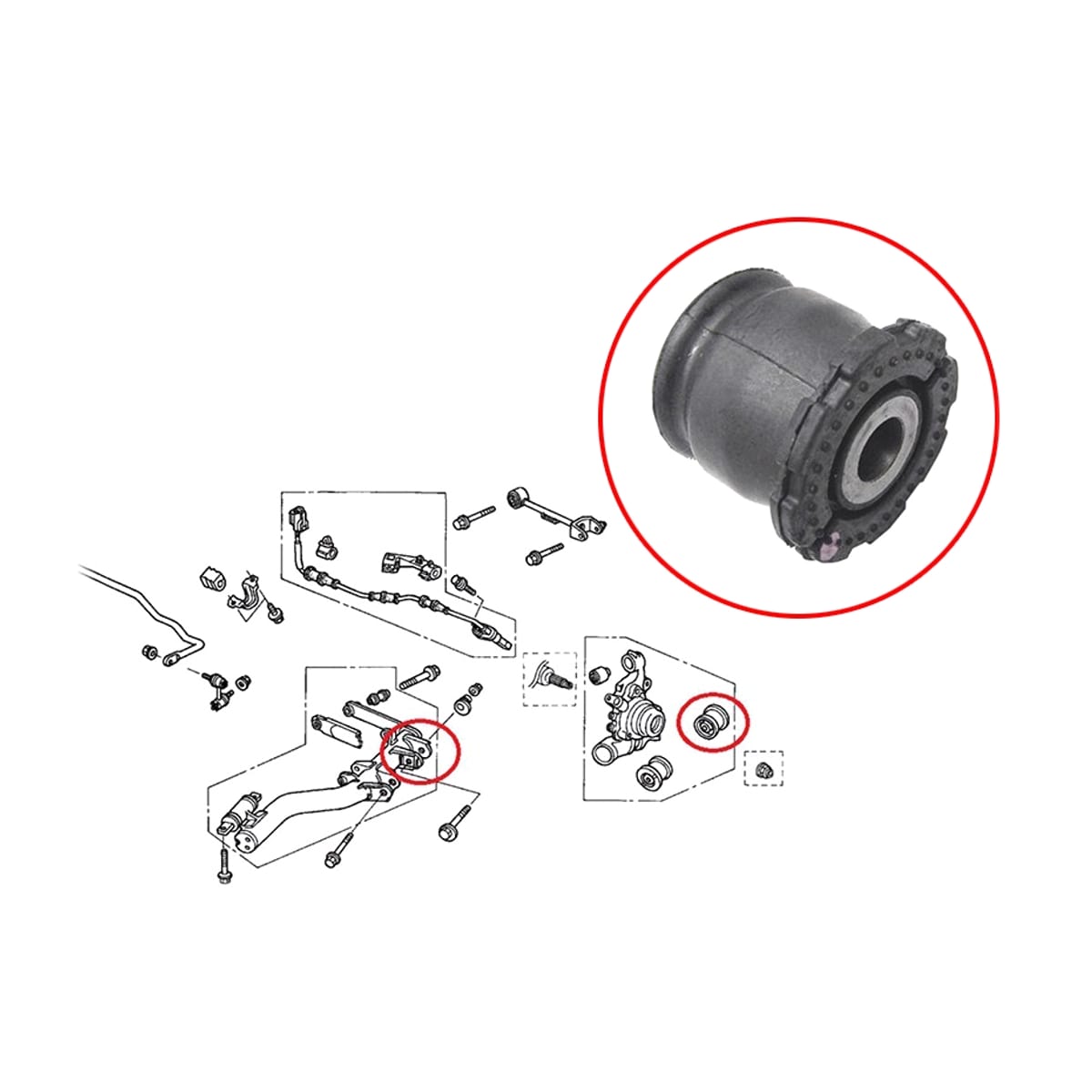 SAT Сайлентблок цапфы Honda Civic 00-06 / Civic Ferio 00-05 ST52365S6M004