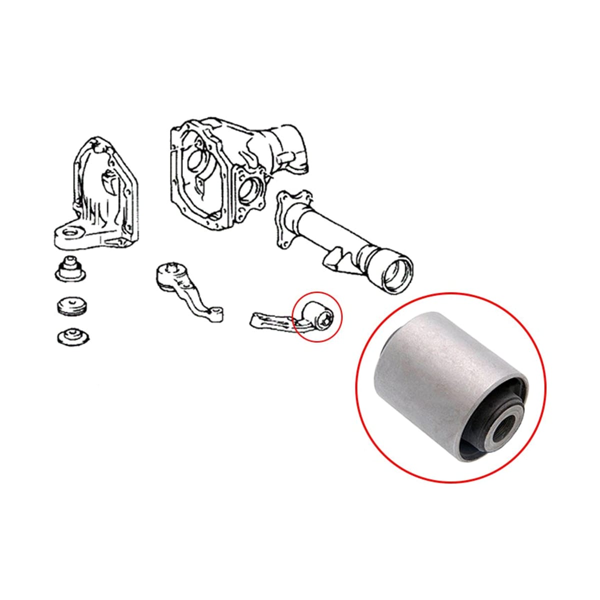 SAT Сайлентблок редуктора Toyota Land Cruiser (J100) 98-07 / Lexus LX 98-07 ST5238060040B