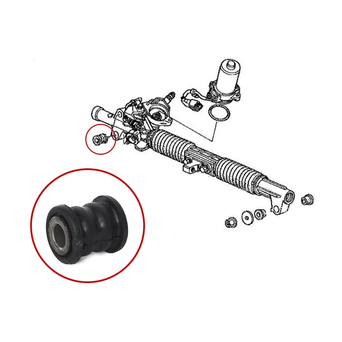 SAT Сайлентблок рулевой рейки Honda Civic 00-06 / Civic Ferio 00-05 ST53010S5S000B