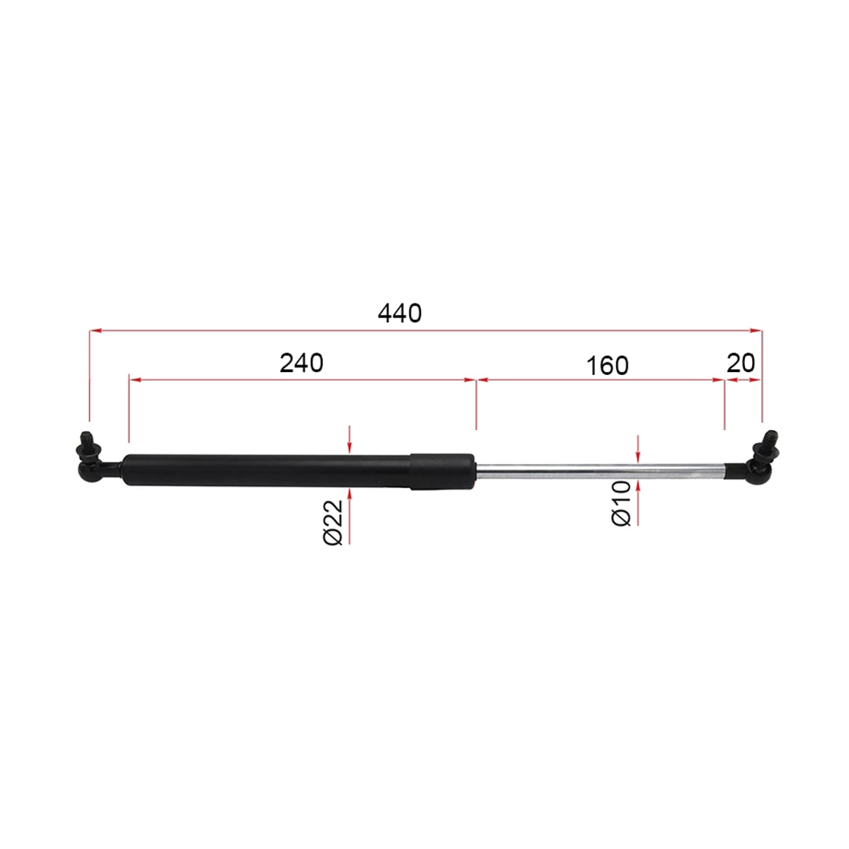 SAT Амортизатор капота Toyota Land Cruiser (J100) 98-07 / Lexus LX 98-07 (Справа=Слева) ST5344069025