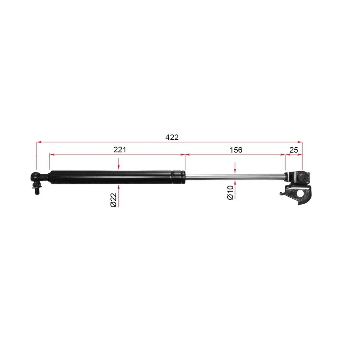 Деталь Амортизатор капота Toyota Land Cruiser (J80) 89-97 / Lexus LX 95-97 (Слева) SAT