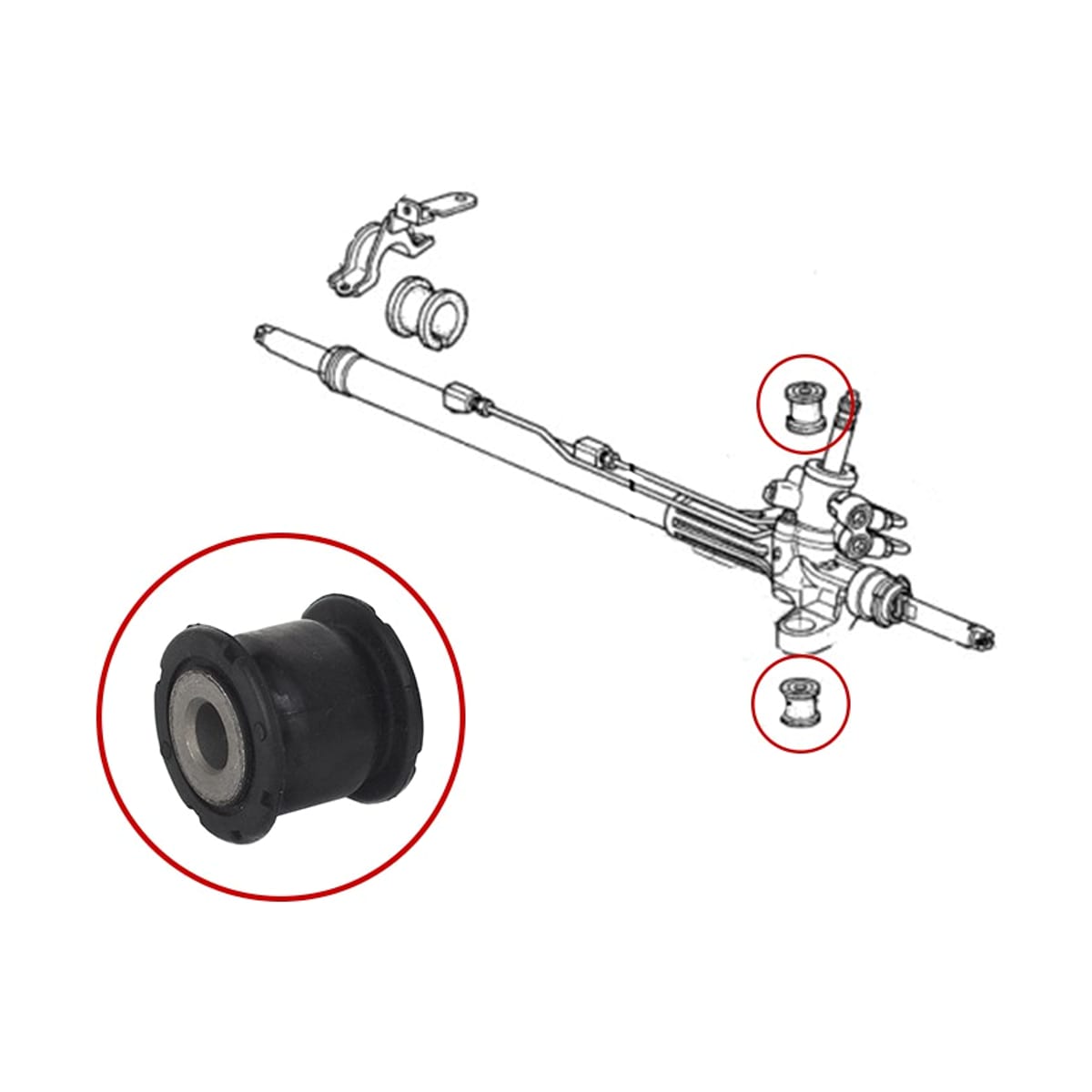 SAT Сайлентблок рулевой рейки Honda Accord 02-08 / Stepwgn 01-05 ST53685SDAA01B