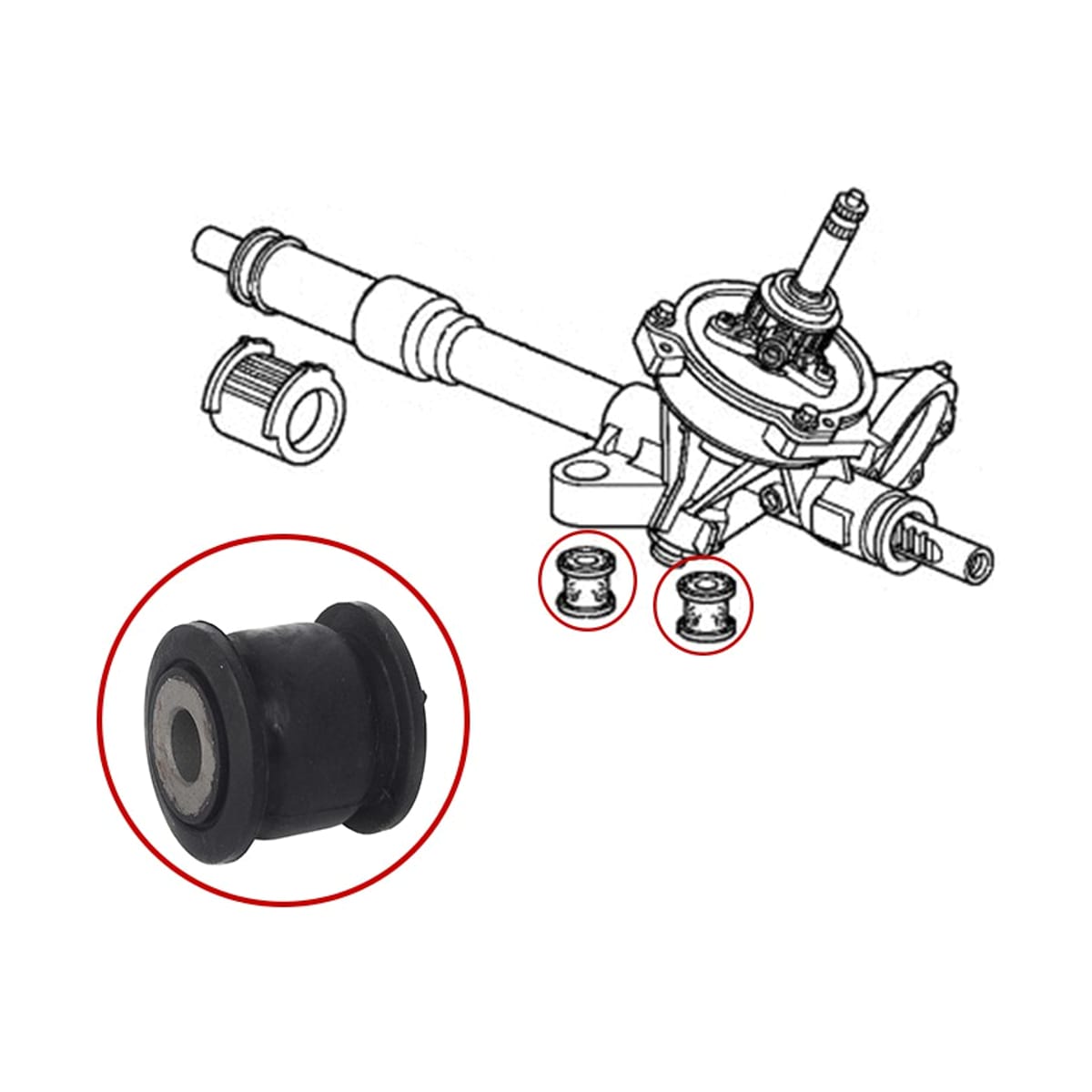 SAT Сайлентблок рулевой рейки Honda Civic 05-12 / Fit Shuttle 11-15 ST53685SMGE01B