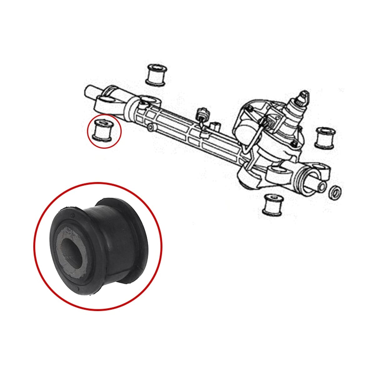 SAT Сайлентблок рулевой рейки Honda CR-V 06-12 / Acura RDX 06-12 ST53685SWCG01B