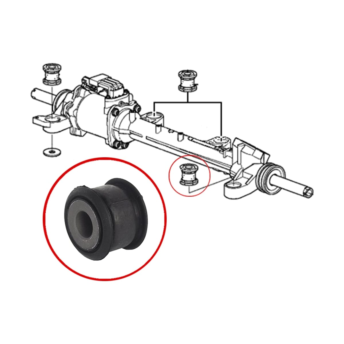 SAT Сайлентблок рулевой рейки Honda Accord 08-13 / Acura TSX 08-14 ST53685TL0G01B