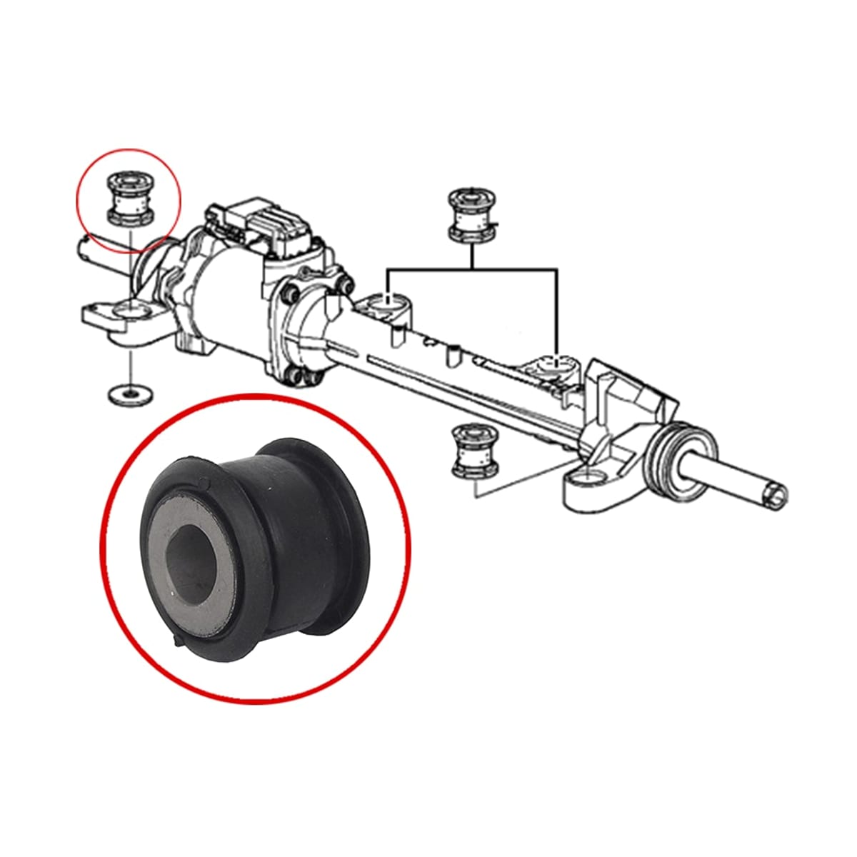 SAT Сайлентблок рулевой рейки Honda Accord 08-13 / Acura TSX 08-14 ST53685TL0G11B