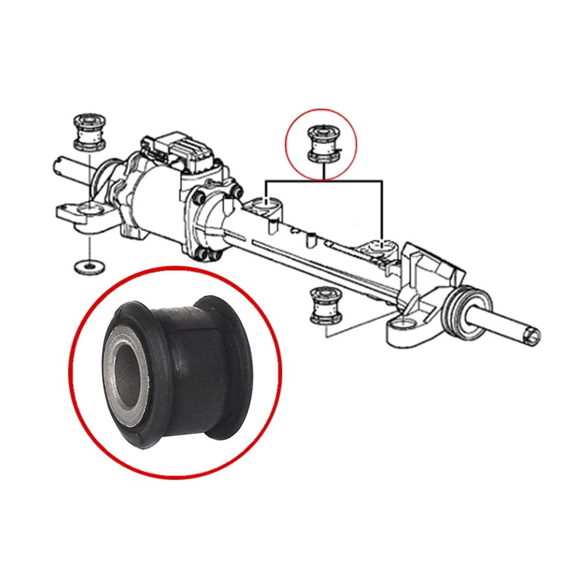 SAT Сайлентблок рулевой рейки Honda Accord 08-13 / Acura TSX 08-14 ST53685TL0G21B