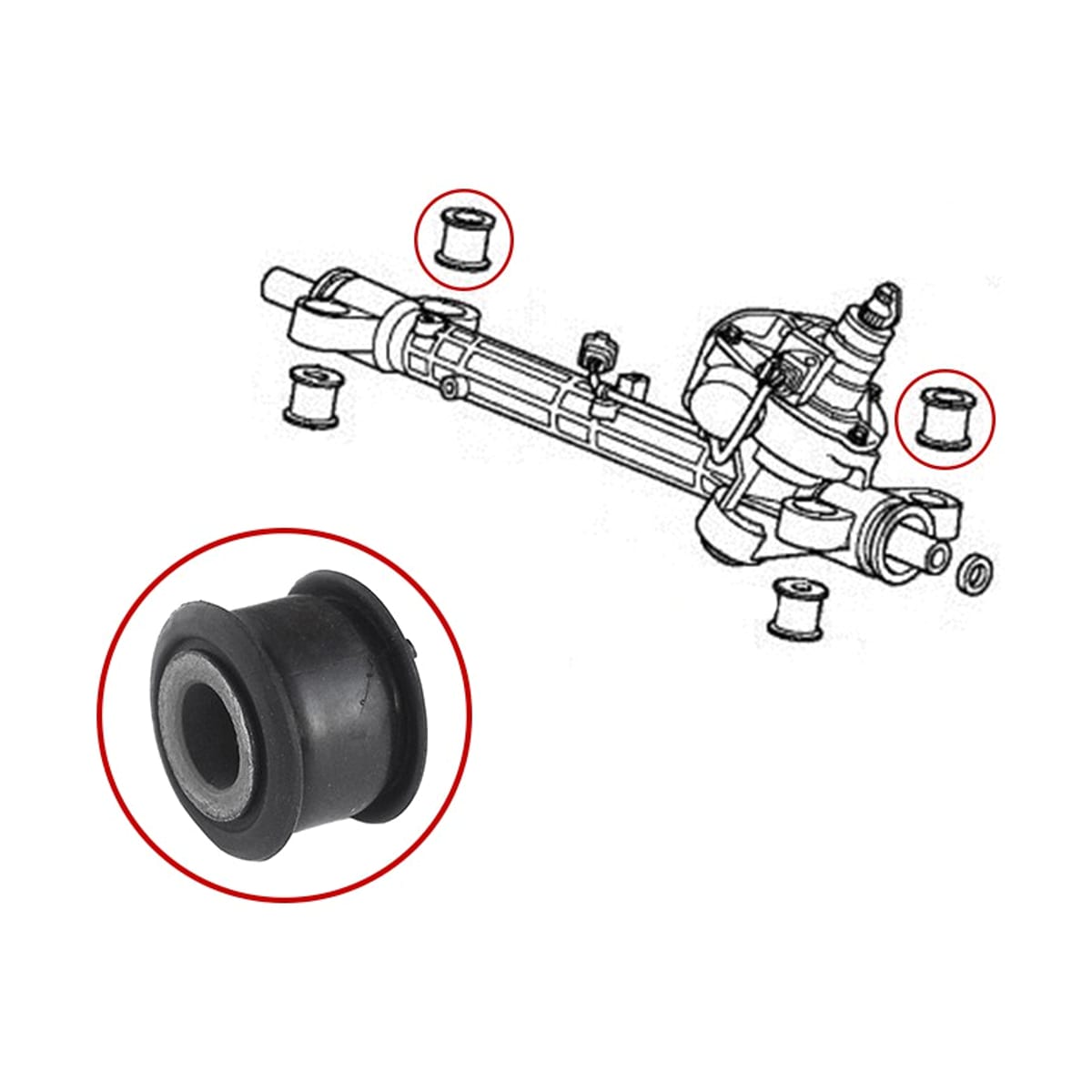 SAT Сайлентблок рулевой рейки Honda CR-V 06-12 ST53686SWCG01B