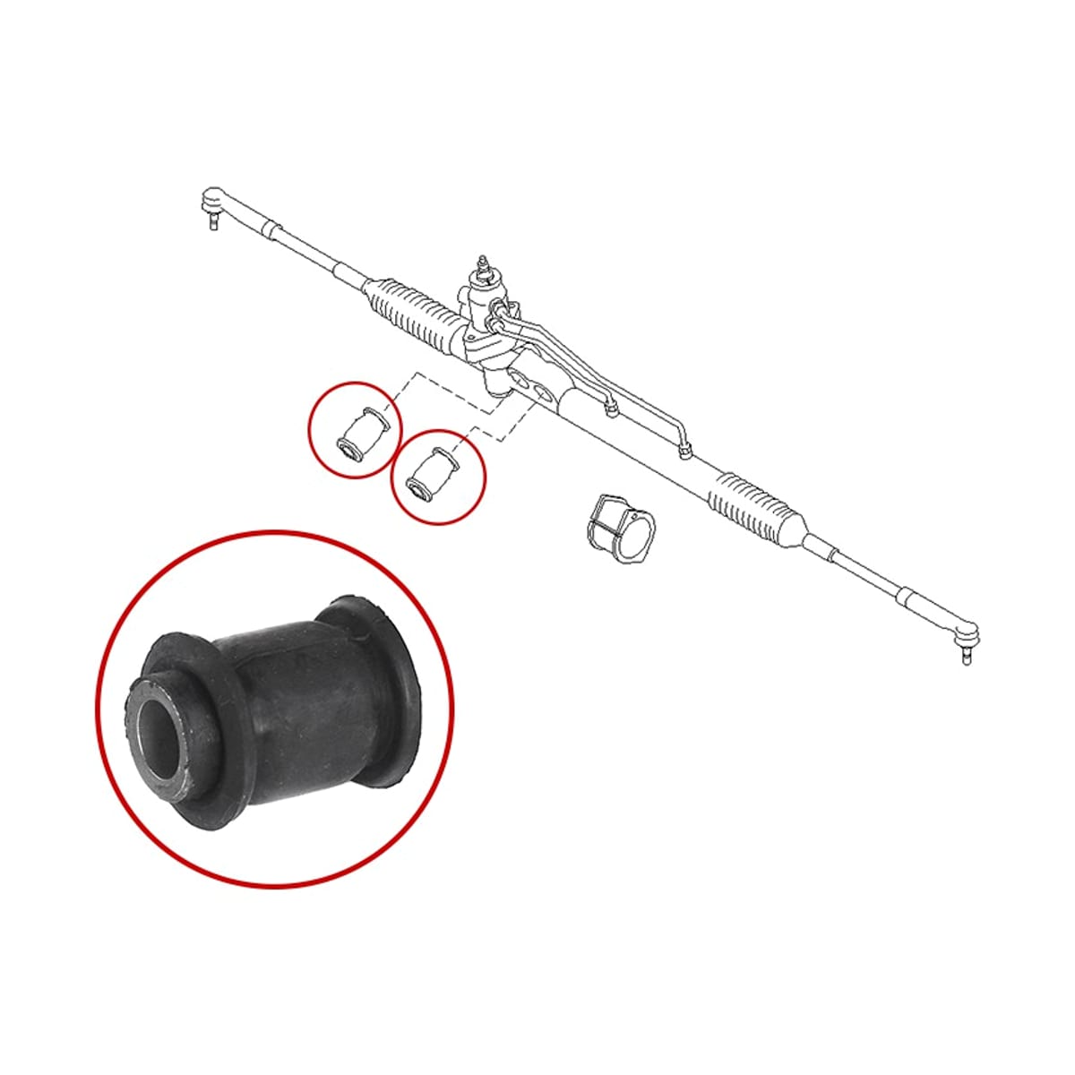 SAT Сайлентблок рулевой рейки Nissan Cefiro 98-03 / Maxima 95-00 ST544445Y500B