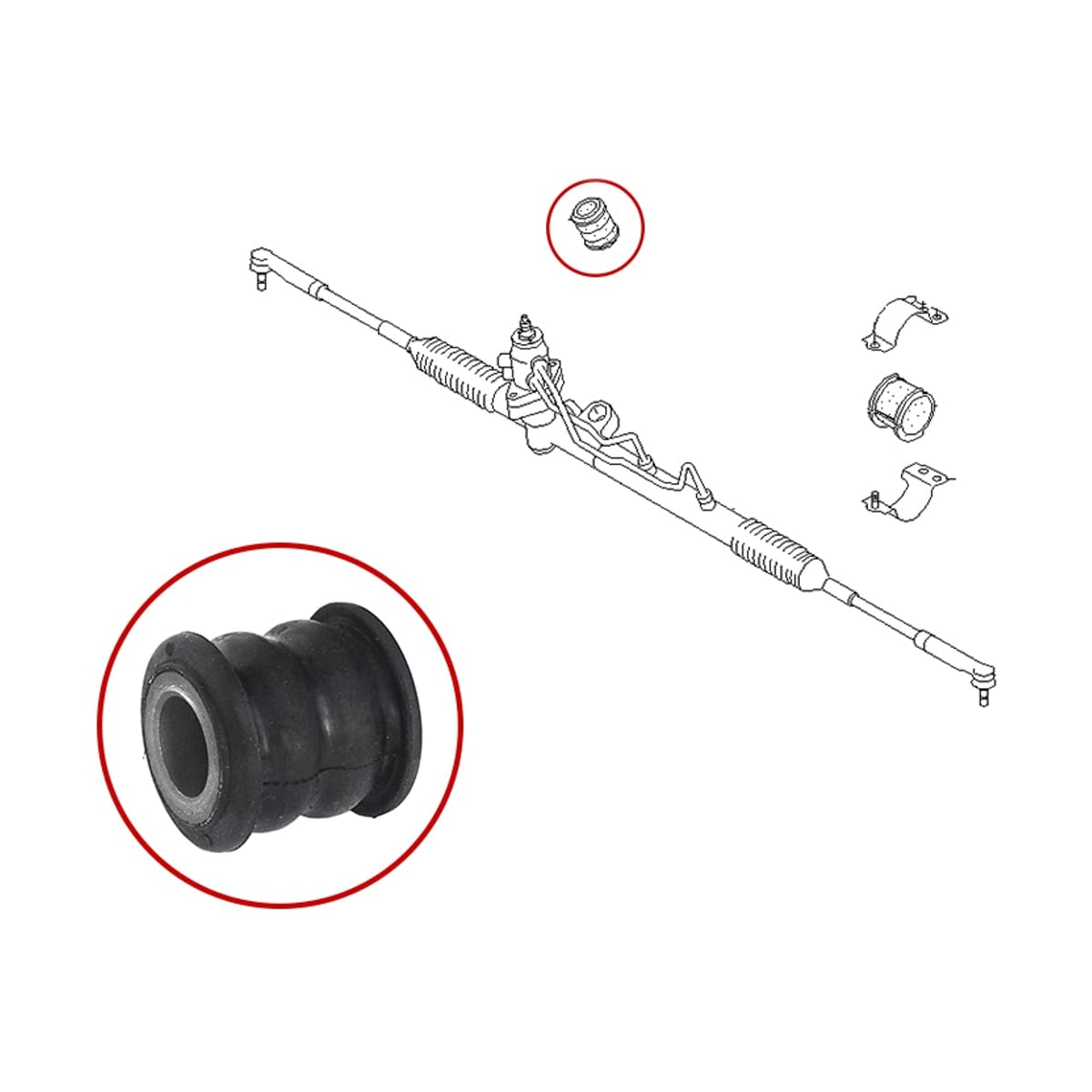SAT Сайлентблок рулевой рейки Nissan AD 99-08 / Almera 00-06 ST544446M000B