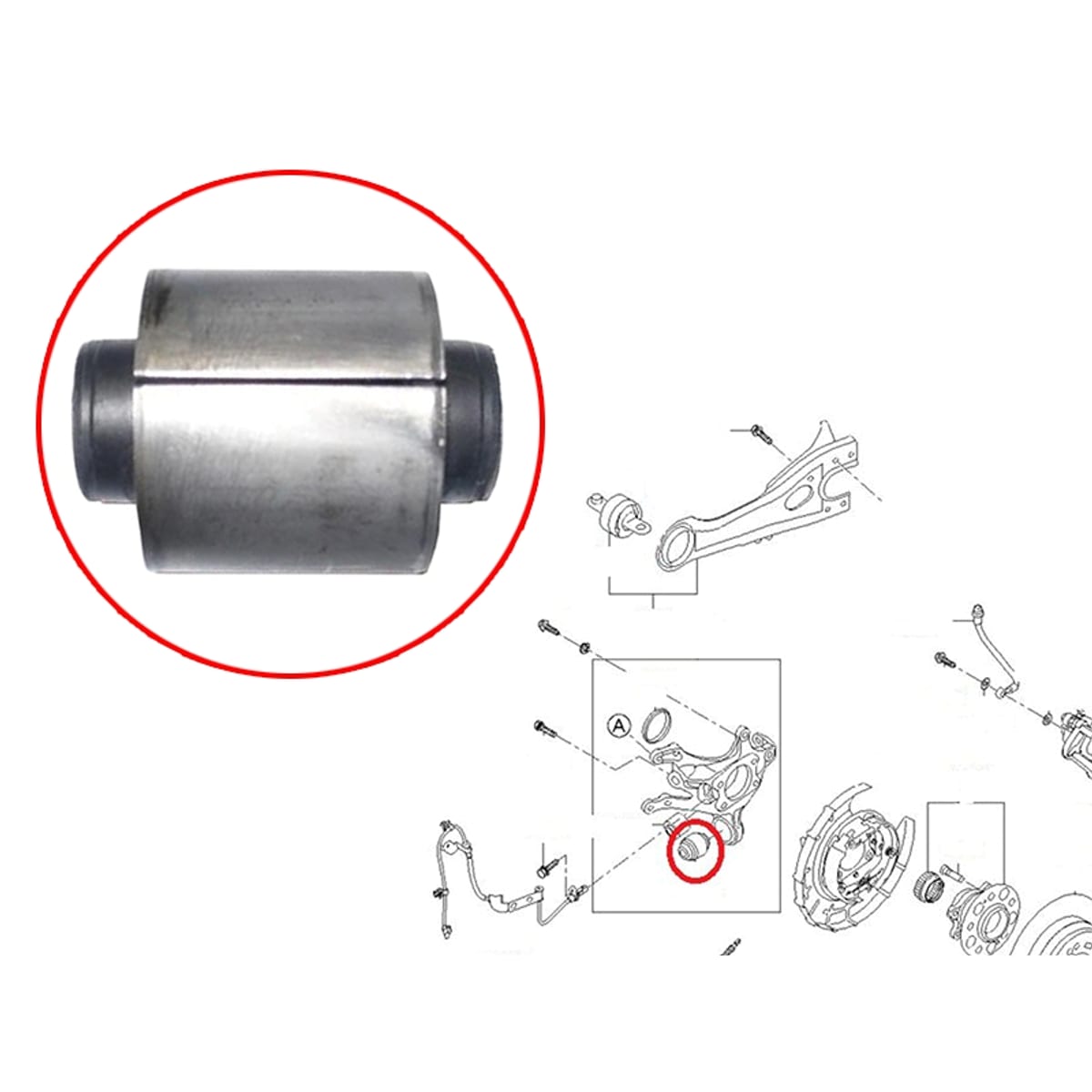 SAT Сайлентблок цапфы Hyundai Santa Fe 05-19 / Grand Santa Fe 13-18 ST552162H000