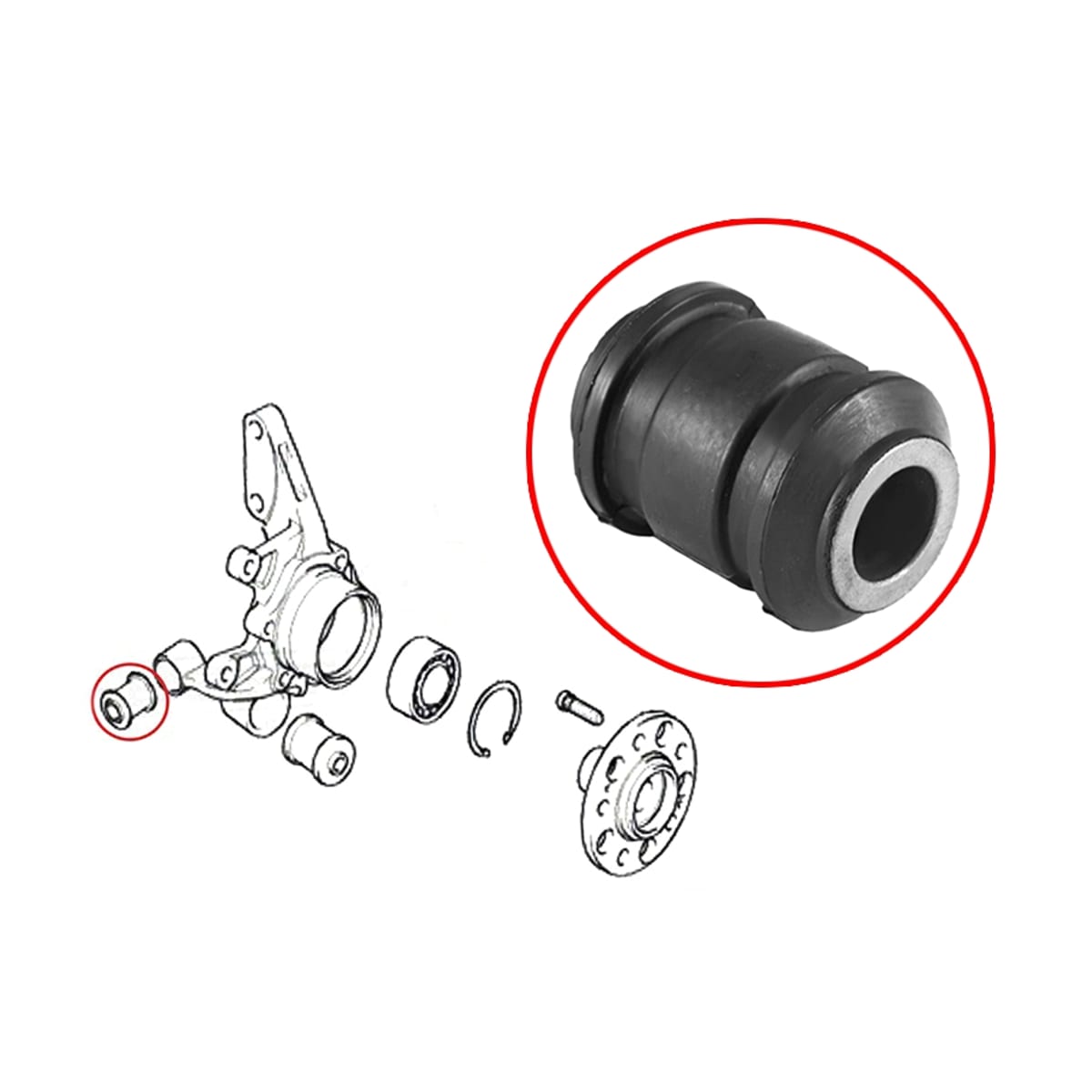 SAT Сайлентблок цапфы Hyundai Avante 00-06 ST552272D000