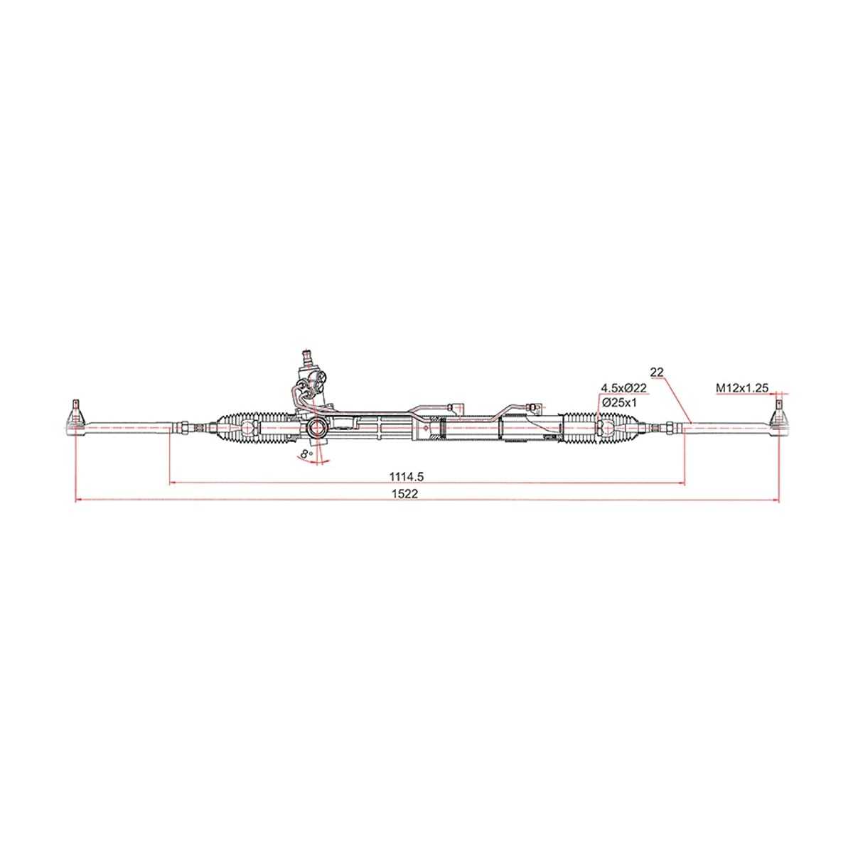SAT Рейка рулевая Hyundai Santa Fe 05-12 / Kia Sorento 09-21 (Левый руль) ST577002B210