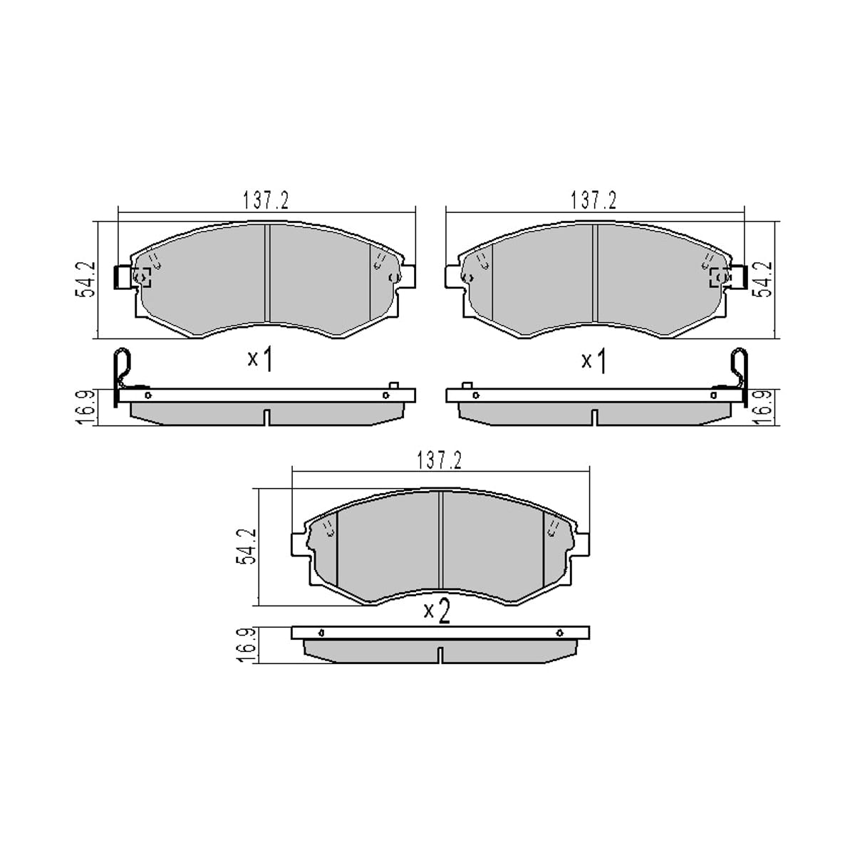 SAT Колодки тормозные (Спереди) Nissan Serena 91-01 / Toyota Hilux Pick Up 04-11 ST5810138A70