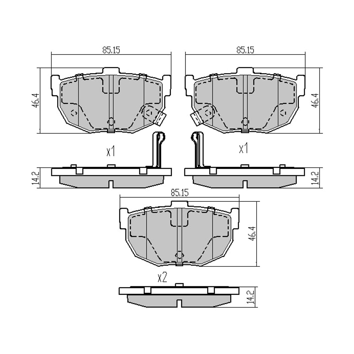 SAT Колодки тормозные (Сзади) Hyundai Elantra 00-09 / Kia Cerato 04-10 ST583022DA10