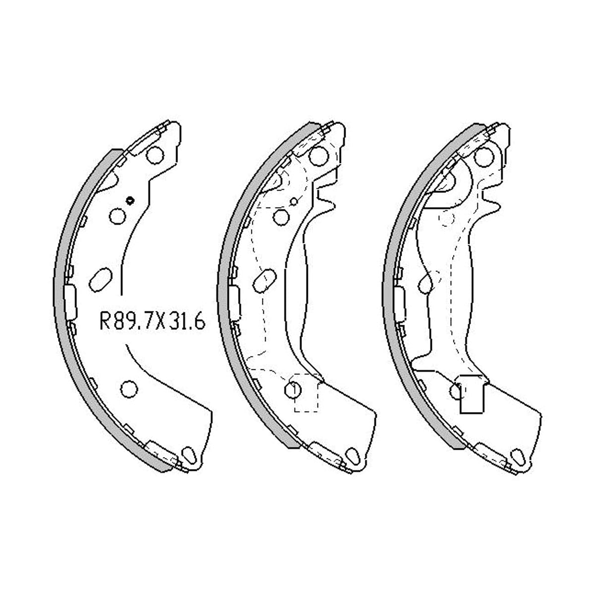 SAT Колодки тормозные барабанные Hyundai Getz 02-11 / i10 07-10