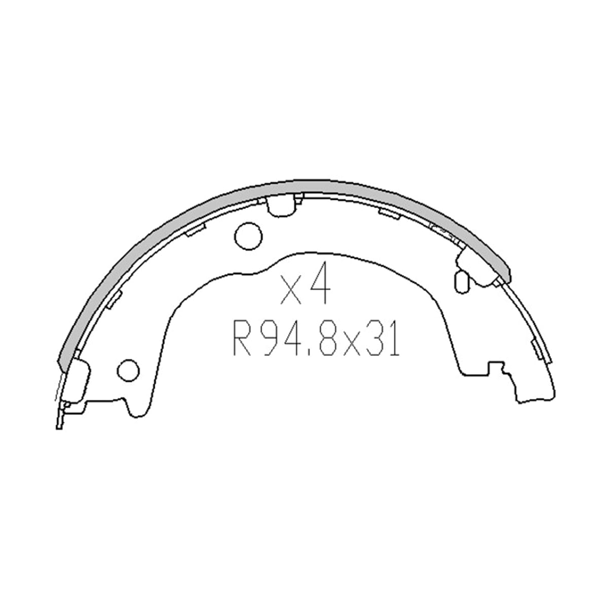 Деталь Колодки тормозные барабанные Hyundai Santa Fe 05-12 / Kia Sorento 02-13 SAT