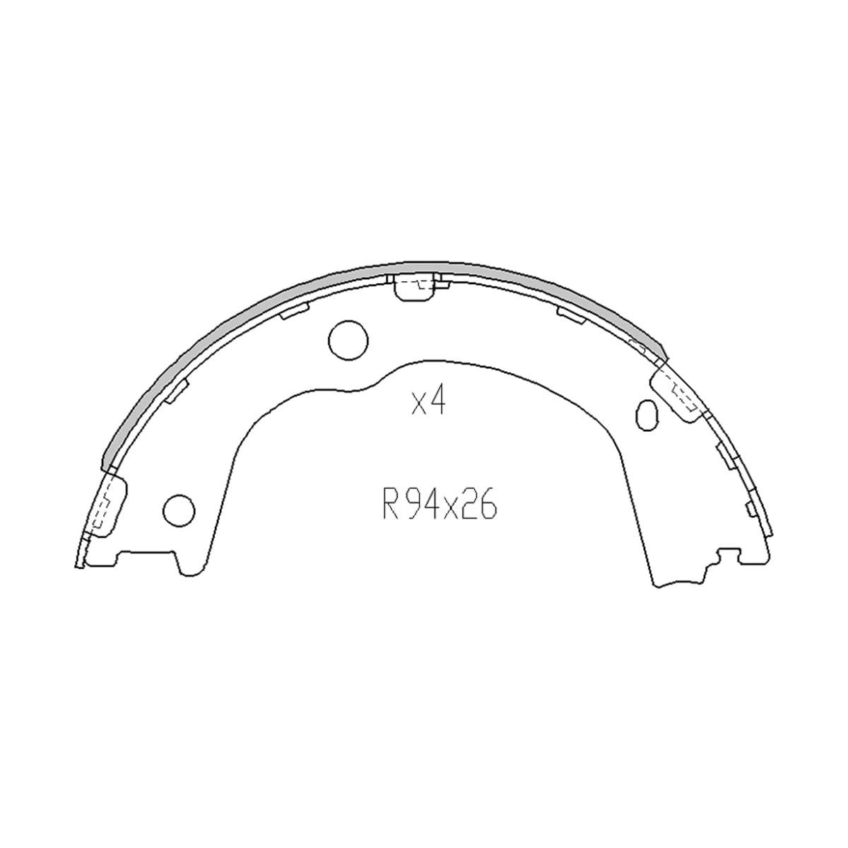 Деталь Колодки тормозные барабанные (Сзади/ Стояночный тормоз) Hyundai Santa Fe 09-12 / Kia Sorento 09-21 SAT