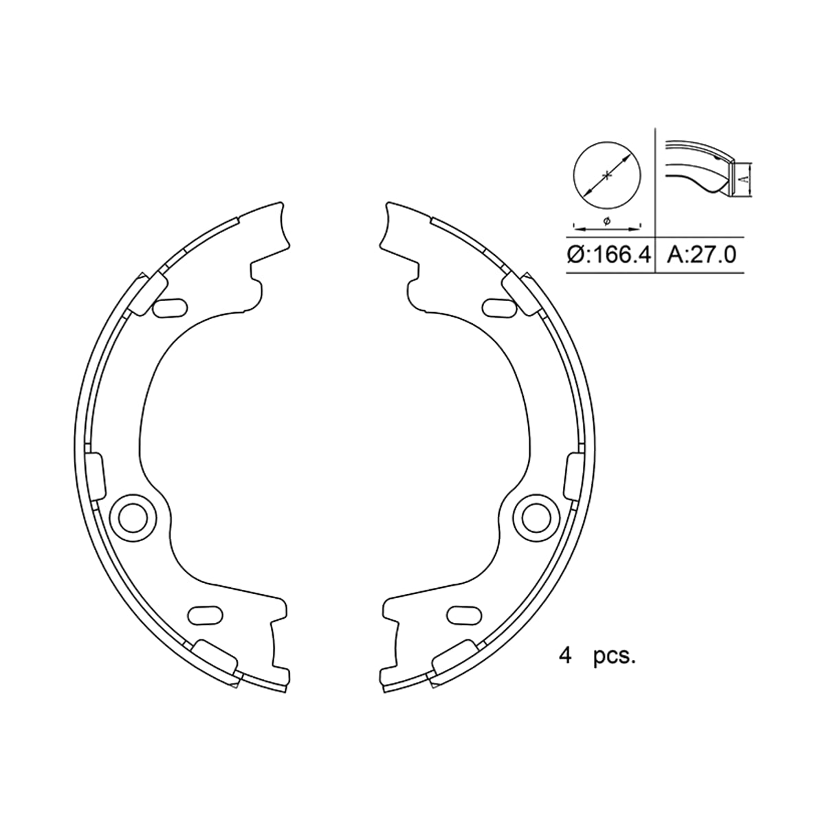SAT Колодки тормозные барабанные (Сзади/ Стояночный тормоз) Hyundai ix35 09-15 / Tucson 15-19