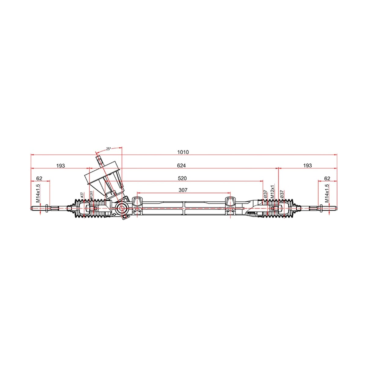 SAT Рейка рулевая LADA Largus 12-21 / Renault Logan 04-16 (Левый руль) ST6001547612