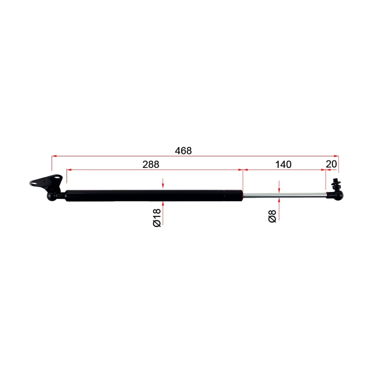 SAT Амортизатор крышки багажника Toyota Land Cruiser (J200) 07-21 / Lexus LX 07-23 (Справа) ST6895069085