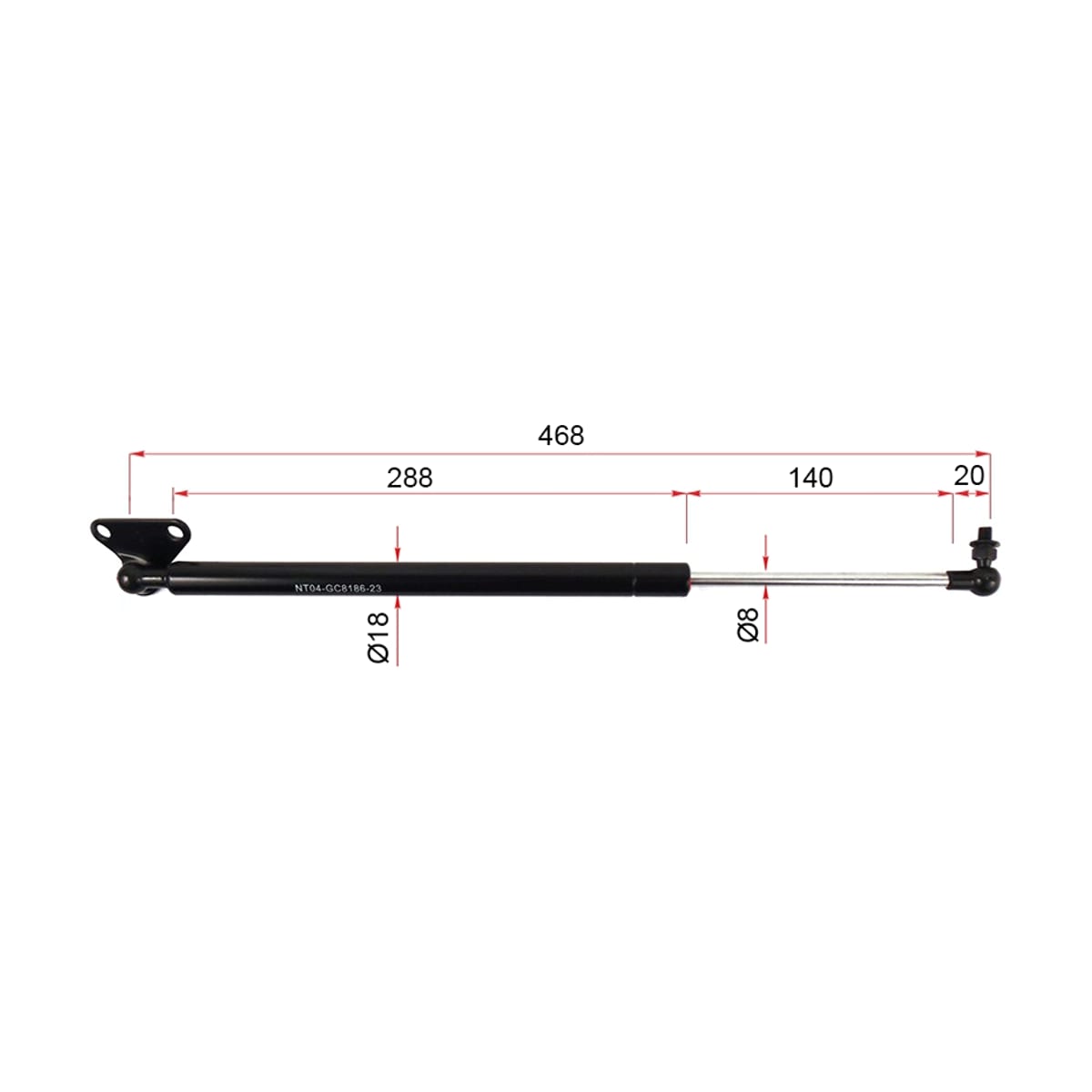 SAT Амортизатор крышки багажника Toyota Land Cruiser (J200) 07-21 / Lexus LX 07-23 (Слева) ST6896069045