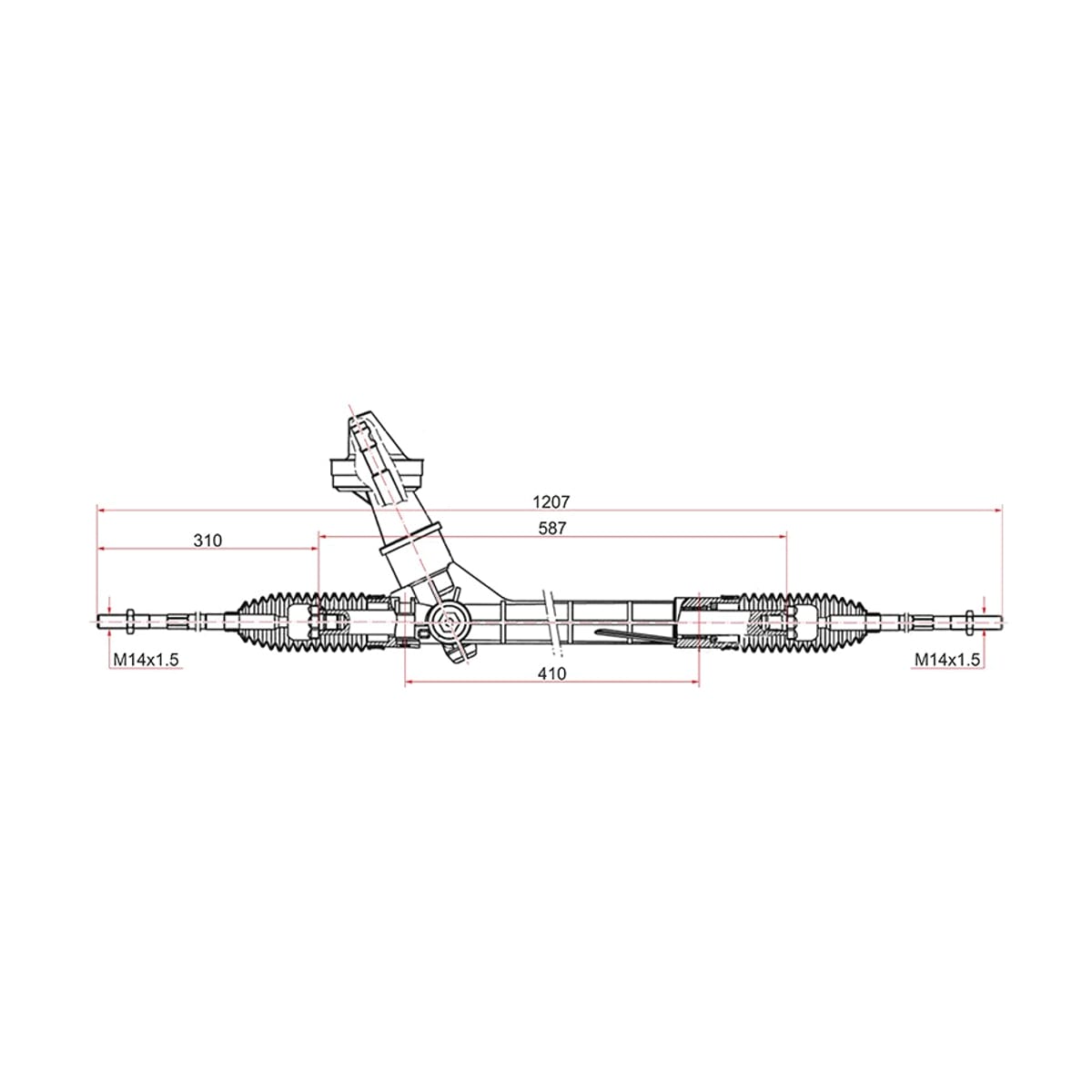 SAT Рейка рулевая Skoda Rapid 12-20 / Volkswagen Polo 09-20 (Левый руль) ST6C1423057H