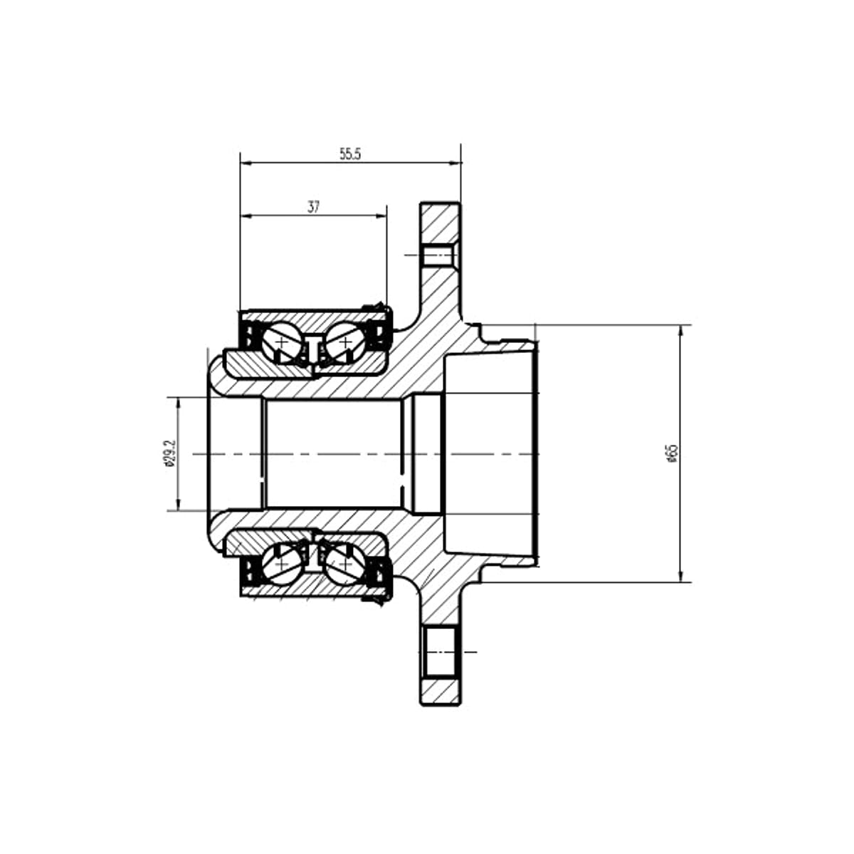 SAT Ступичный узел Volkswagen Polo 01-20 / Skoda Rapid 12-20 (Справа=Слева/ Спереди) ST6R0407621A