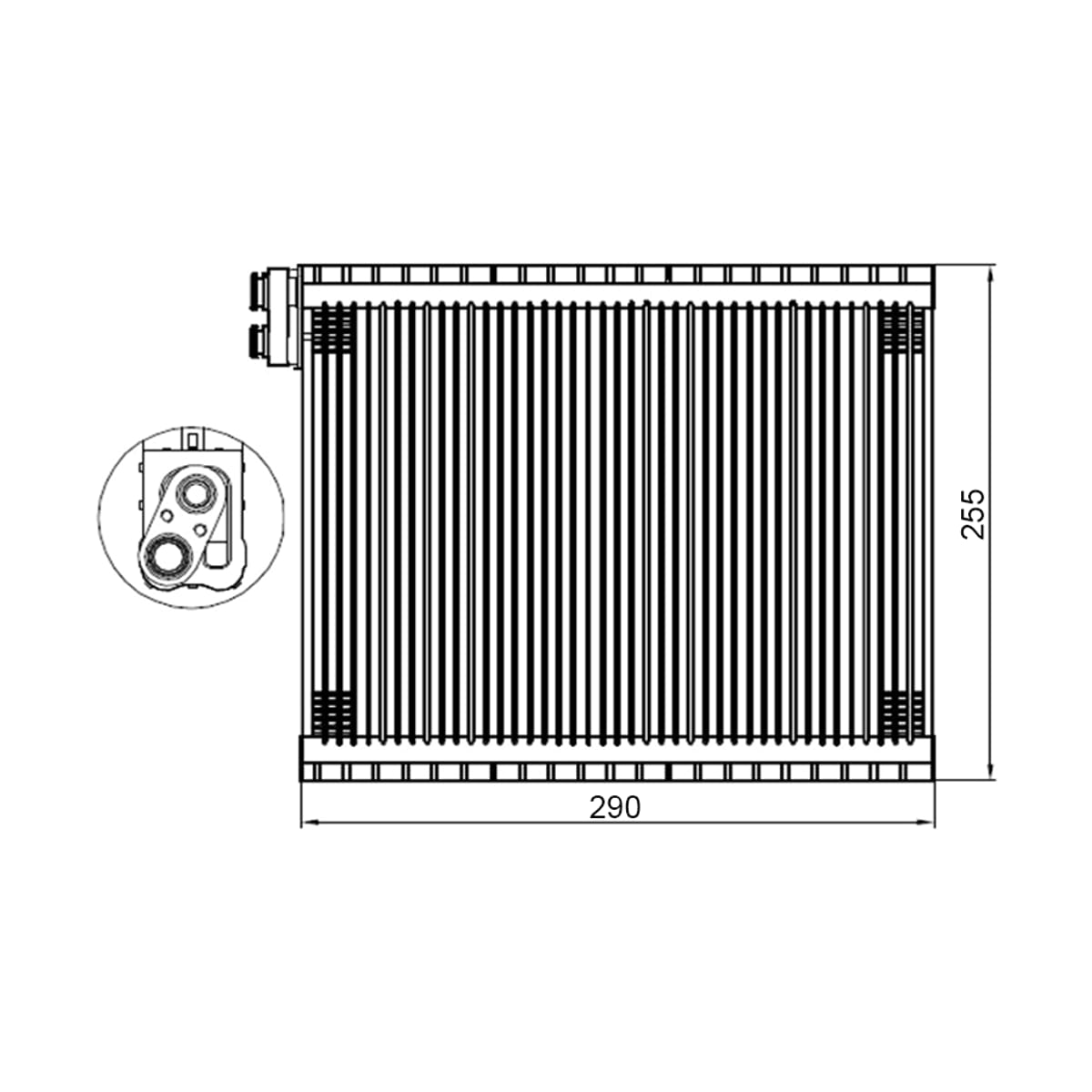 Деталь Испаритель кондиционера Toyota Land Cruiser Prado (J120) 02-09 / Lexus GX 02-09 SAT