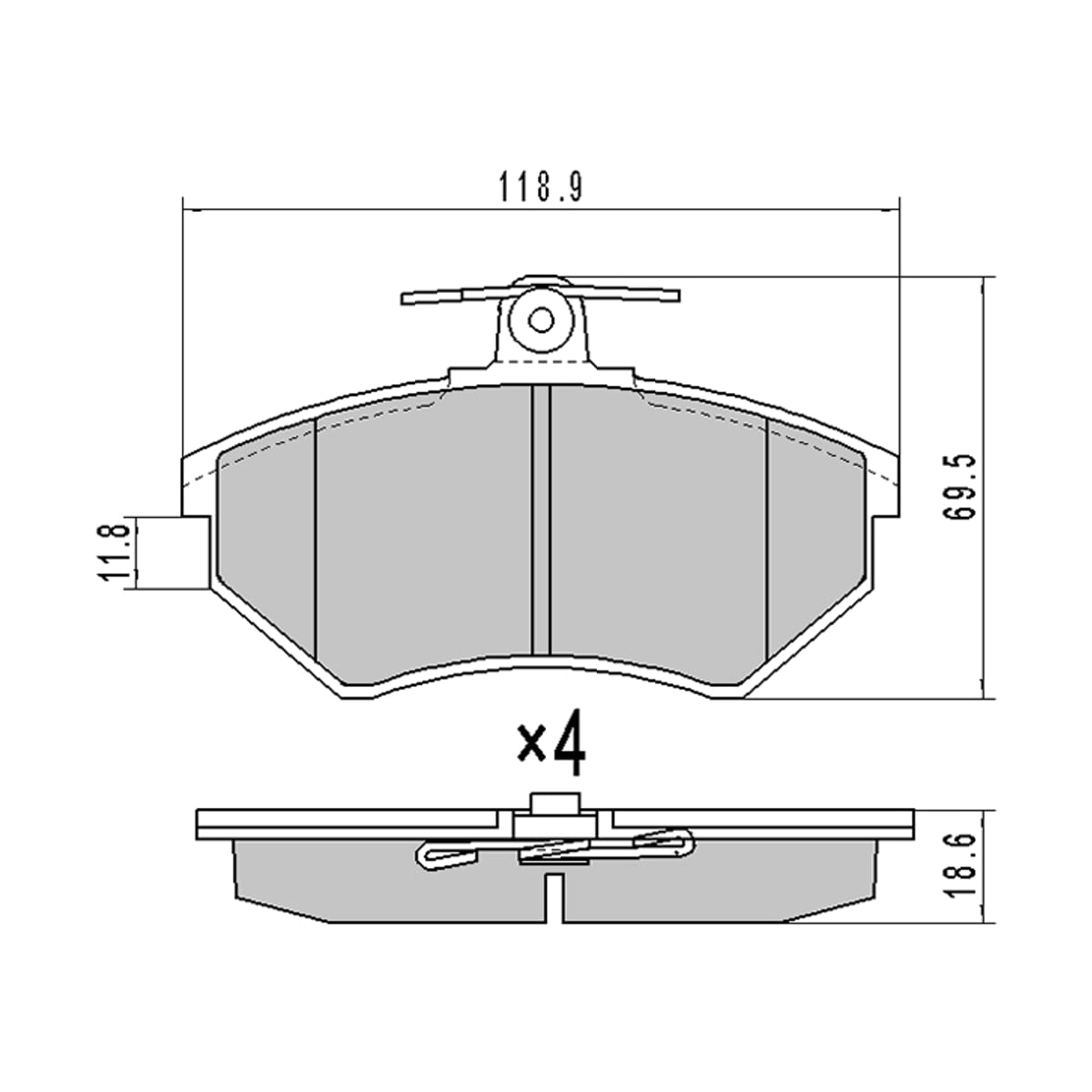 SAT Колодки тормозные (Спереди) Audi A4 00-06 / Volkswagen Golf 87-99 ST8D0698151L