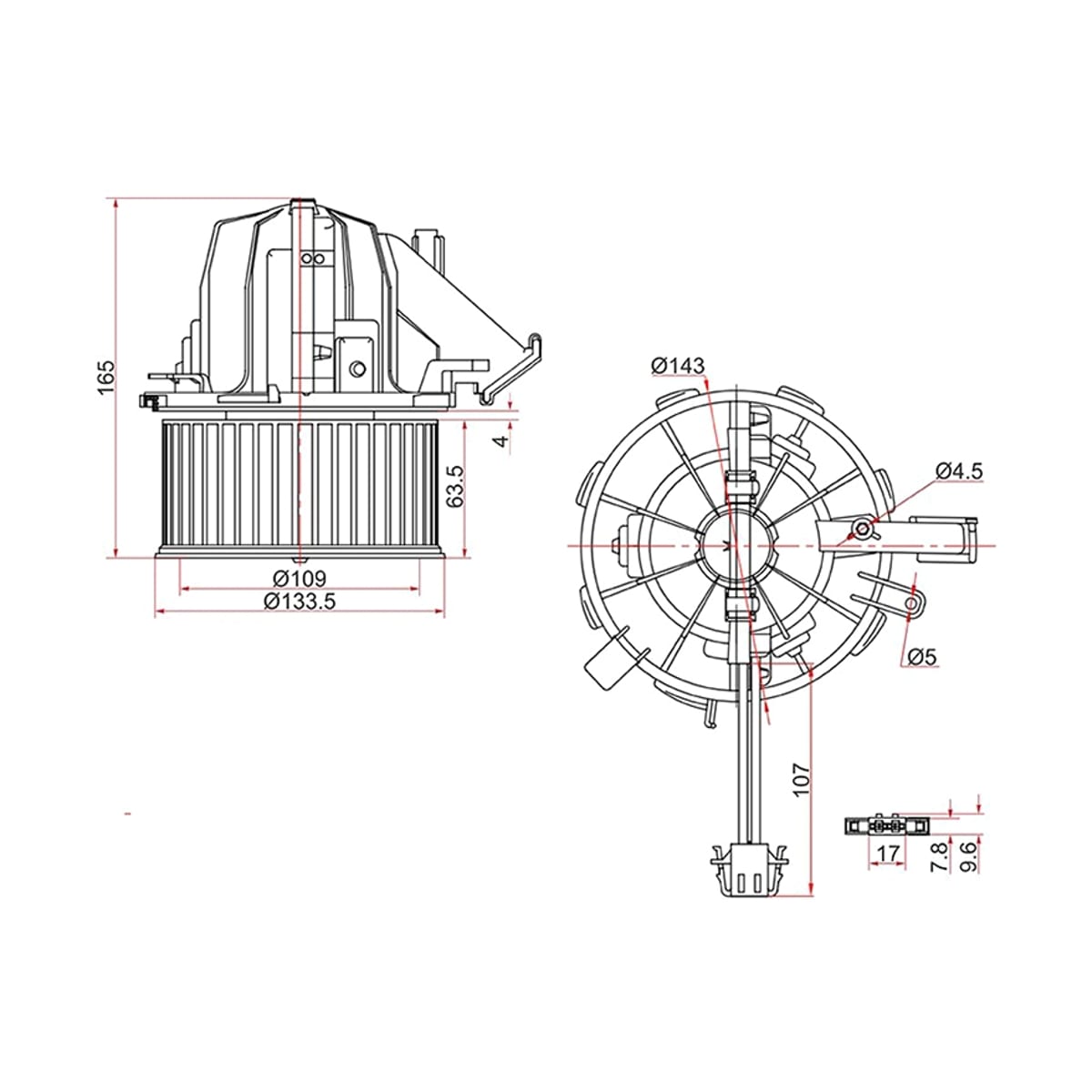 SAT Мотор отопителя салона (Левый руль) Audi A4 08-15 / A5 07-16 ST8K1820021C