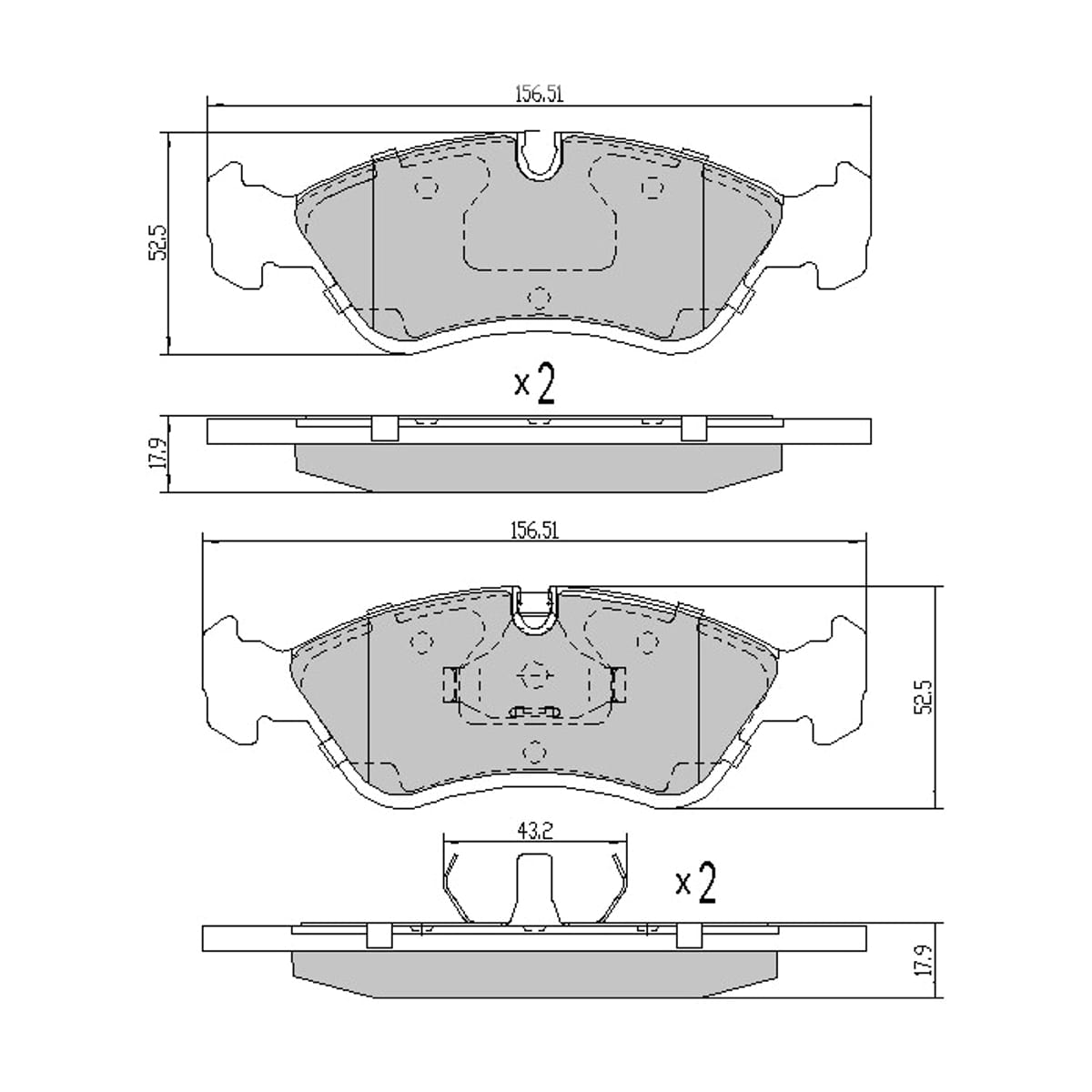 SAT Колодки тормозные (Спереди) Chevrolet Aveo 02-15 / Lacetti 04-13 ST93192637