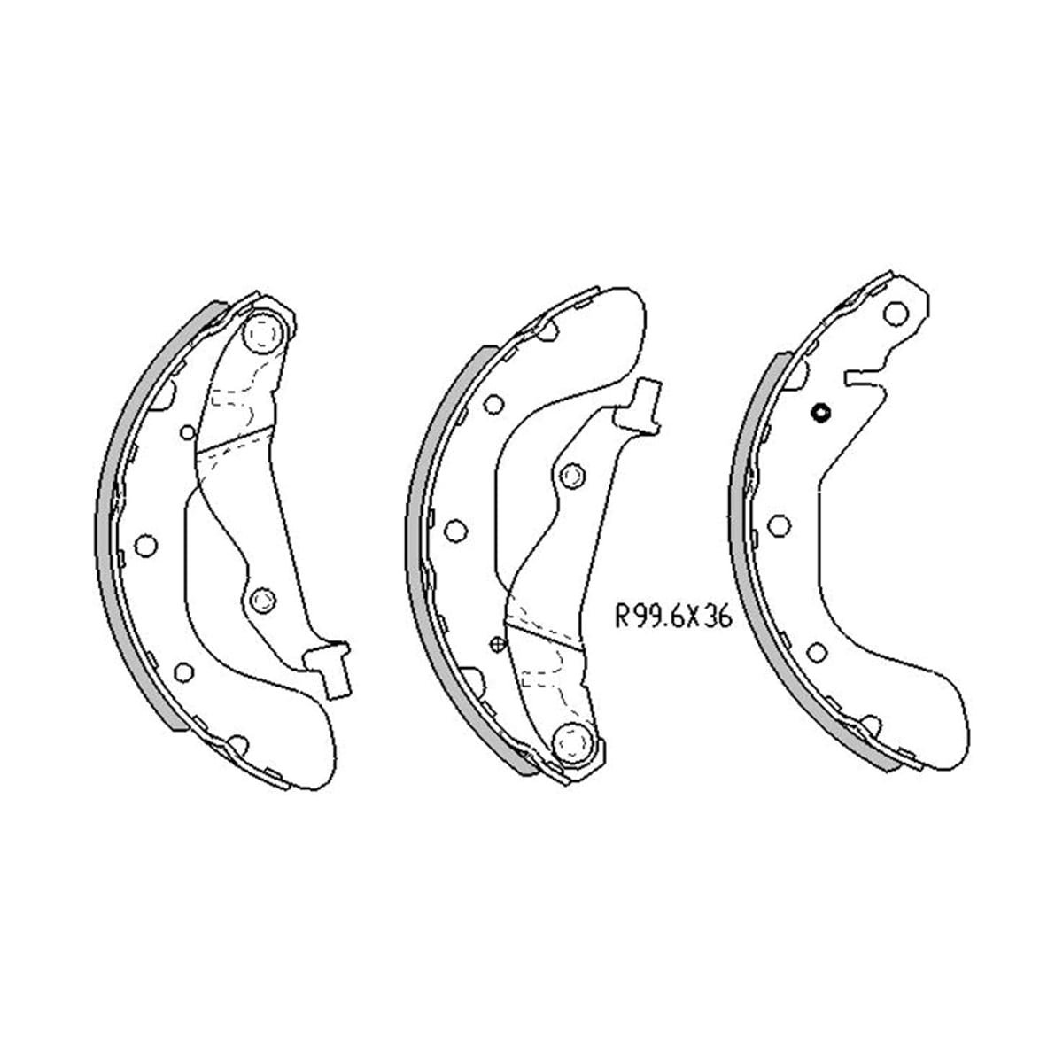 SAT Колодки тормозные барабанные Chevrolet Aveo 02- / Spark 10-16 ST96473229
