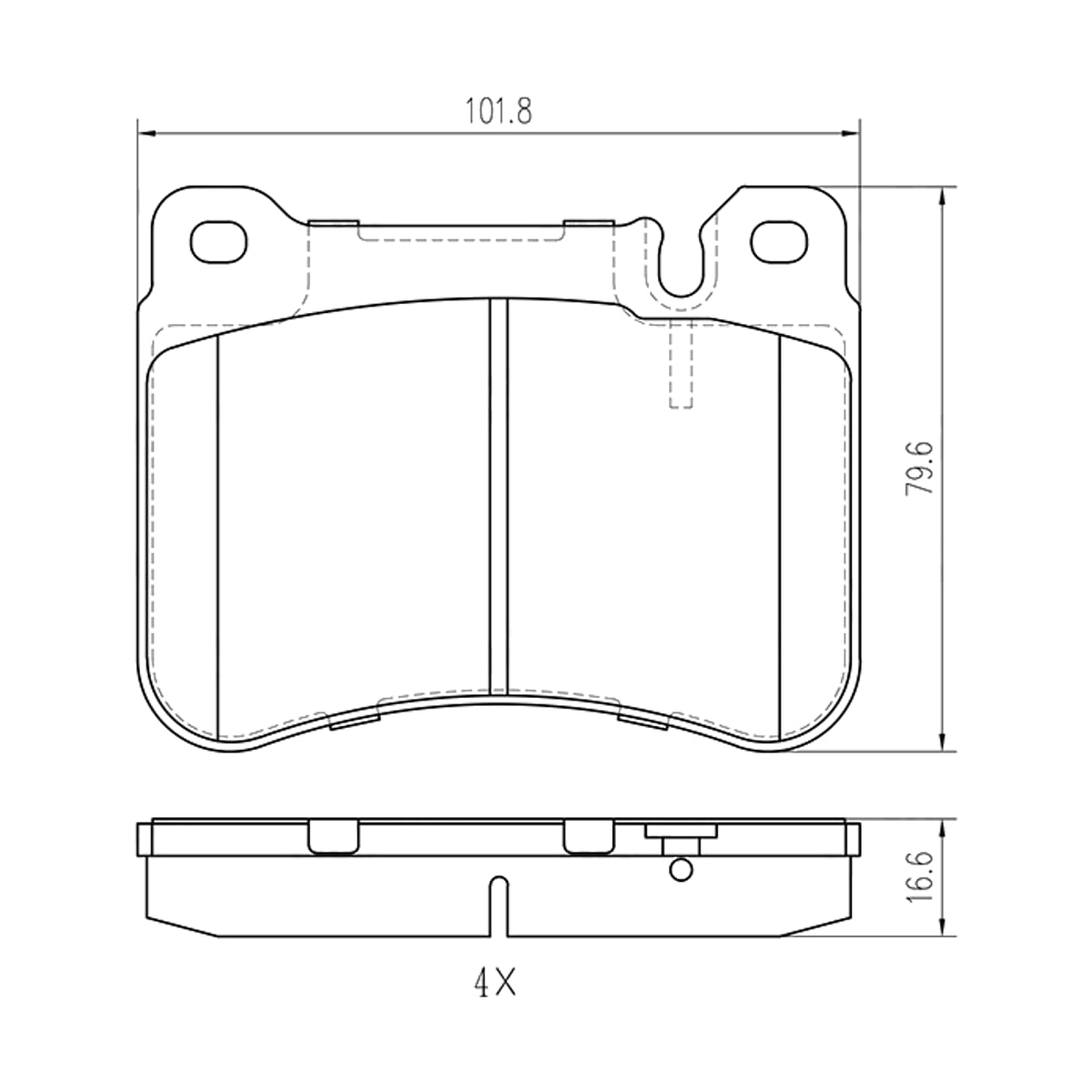 Деталь Колодки тормозные (Спереди) Mercedes-Benz C-Class 00-08 / CLK-Class 02-10 SAT