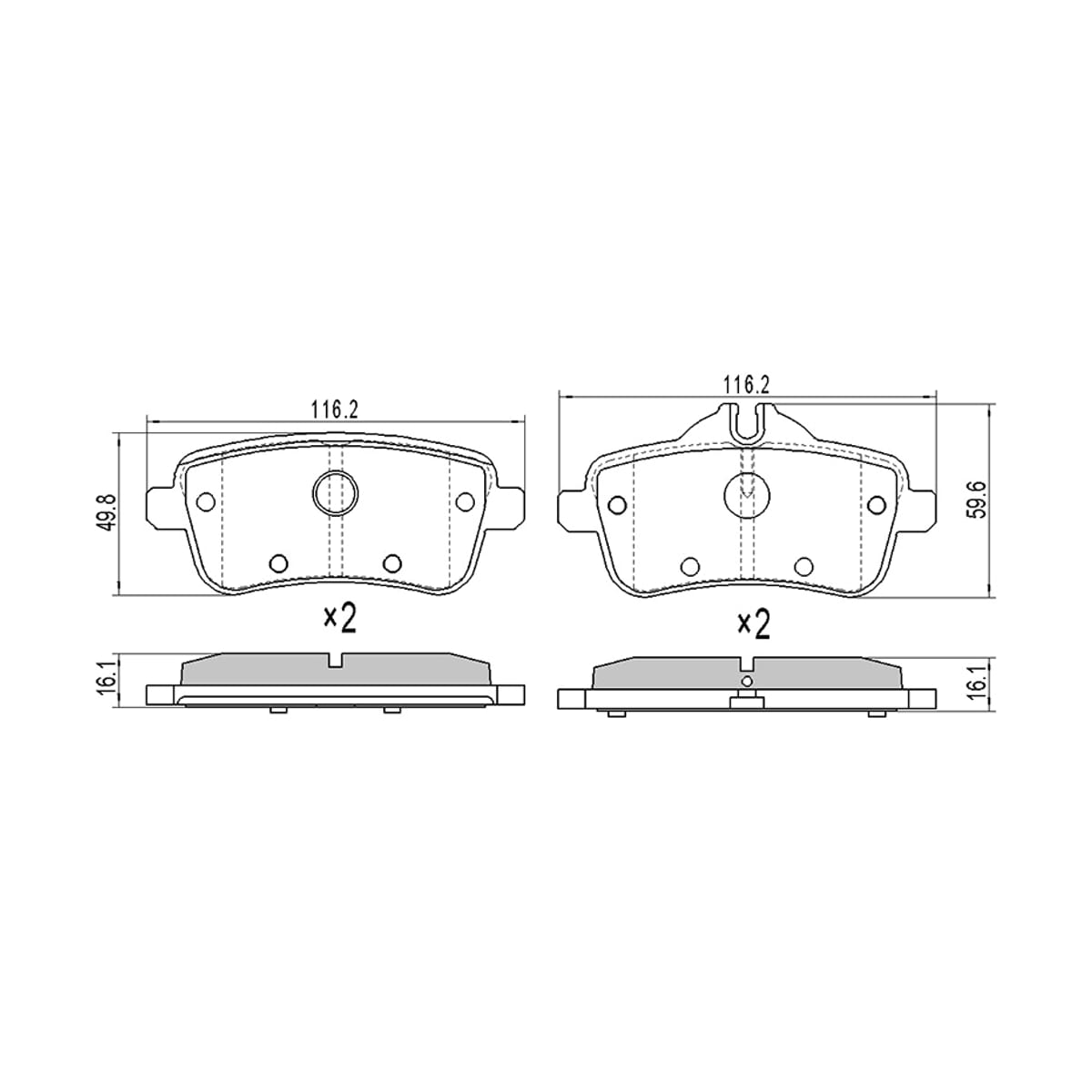 SAT Колодки тормозные (Сзади) Mercedes-Benz M-Class 11-15 / A-Class 12-18