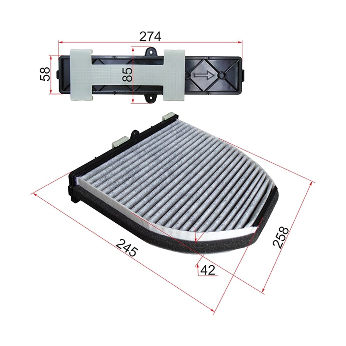 SAT Фильтр салонный Mercedes-Benz C-Class 07-15 / E-Class 09-17 STA2048300018