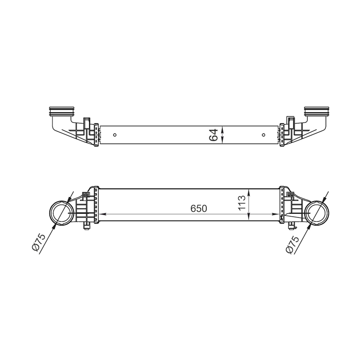SAT Интеркулер Mercedes-Benz E-Class 02-09 STA2115001102