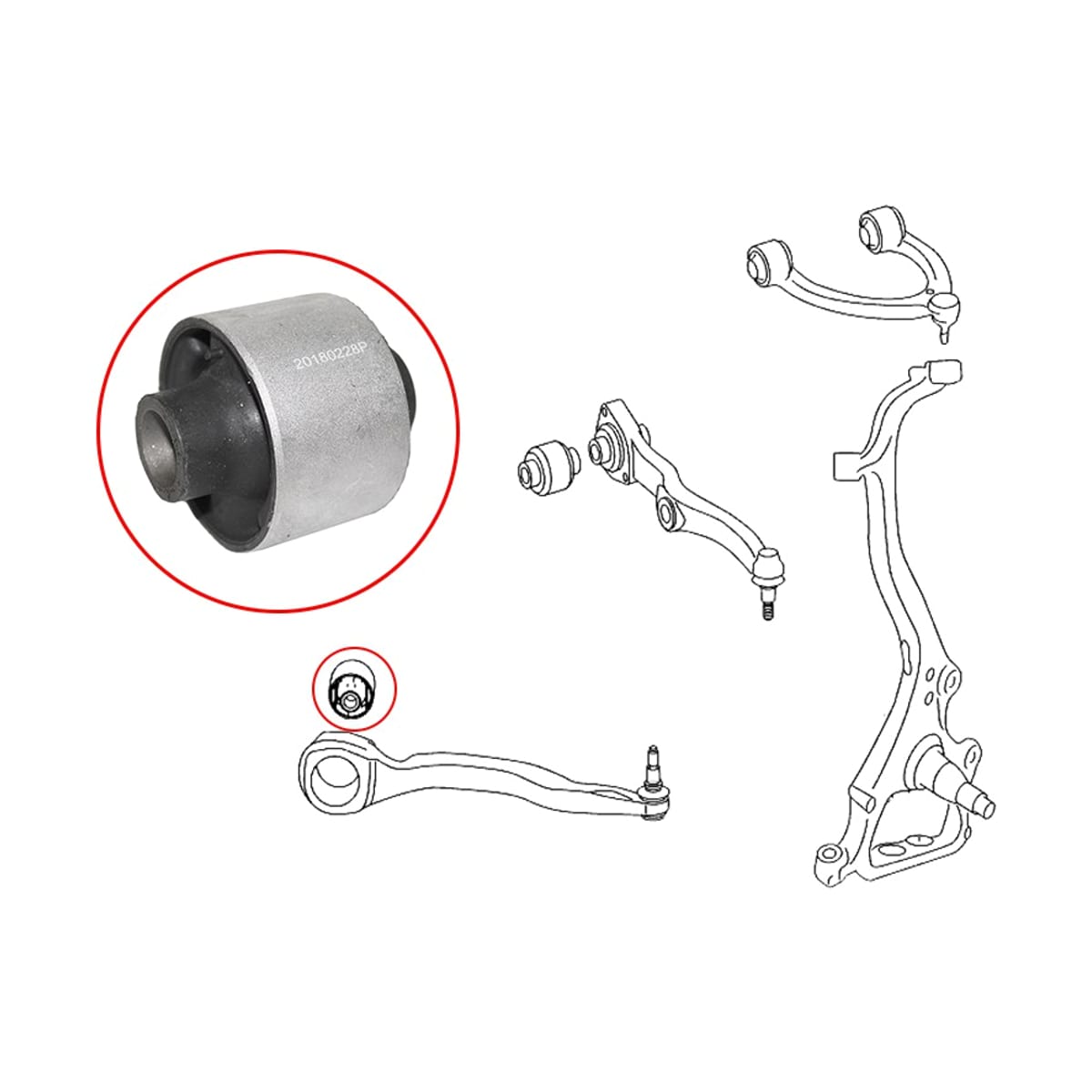 Деталь Сайлентблок Mercedes-Benz S-Class 05-13 / CL-Class 06-14 SAT