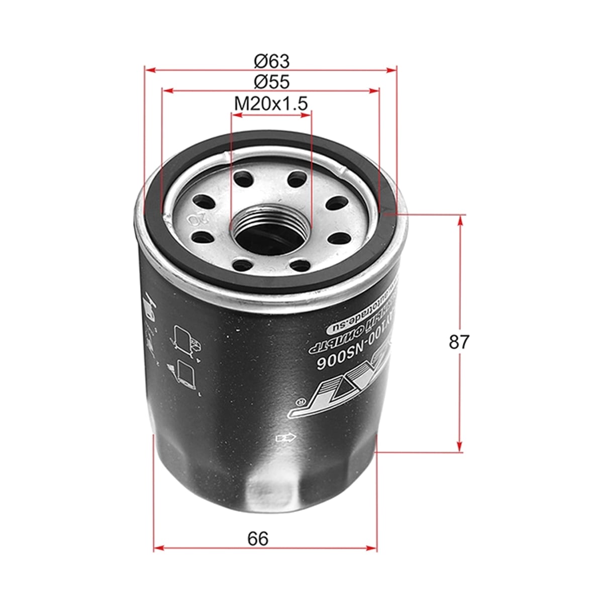 SAT Фильтр масляный Honda Fit 13-20 / Insight 99-06 STAY100NS006
