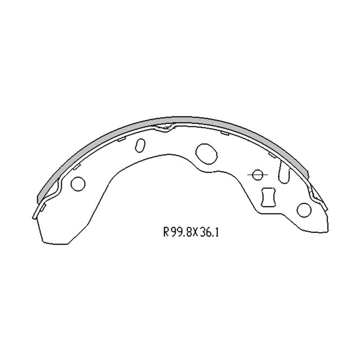 SAT Колодки тормозные барабанные Mazda 323 98-03 / Familia 98-04 STB2YD2638Z