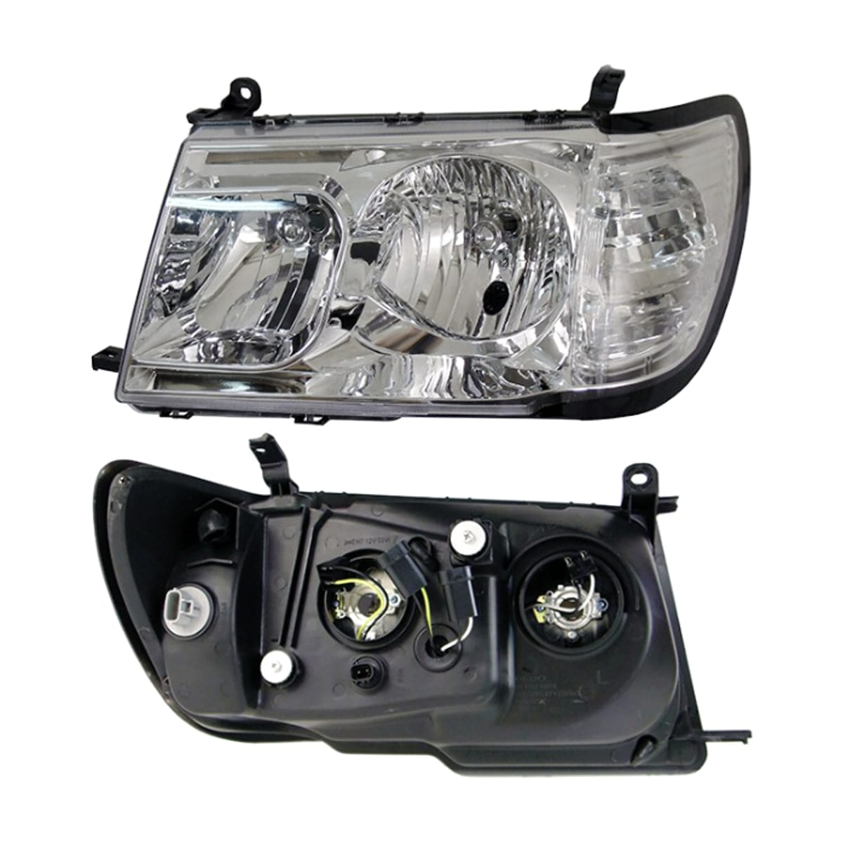 SAT Фара Toyota Land Cruiser (J100) 98-02 (Слева/ Галоген/ Ручная регулировка/ Цельная) STD121103LLDE1