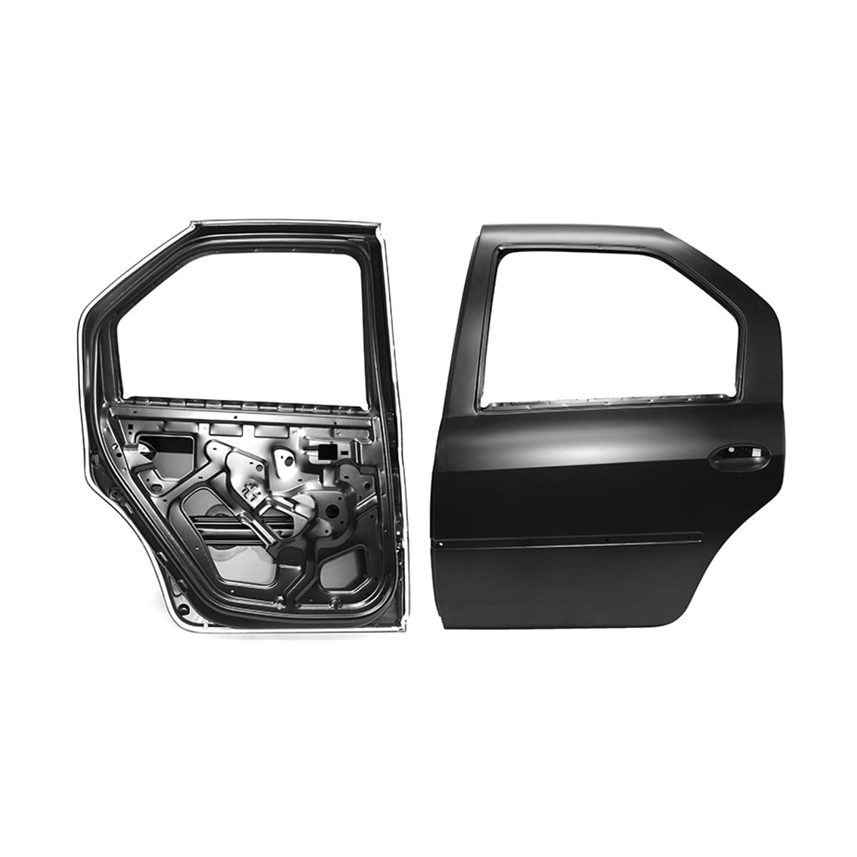 Деталь Дверь задняя Renault Logan 04-16 (Слева/ под молдинг) SAT